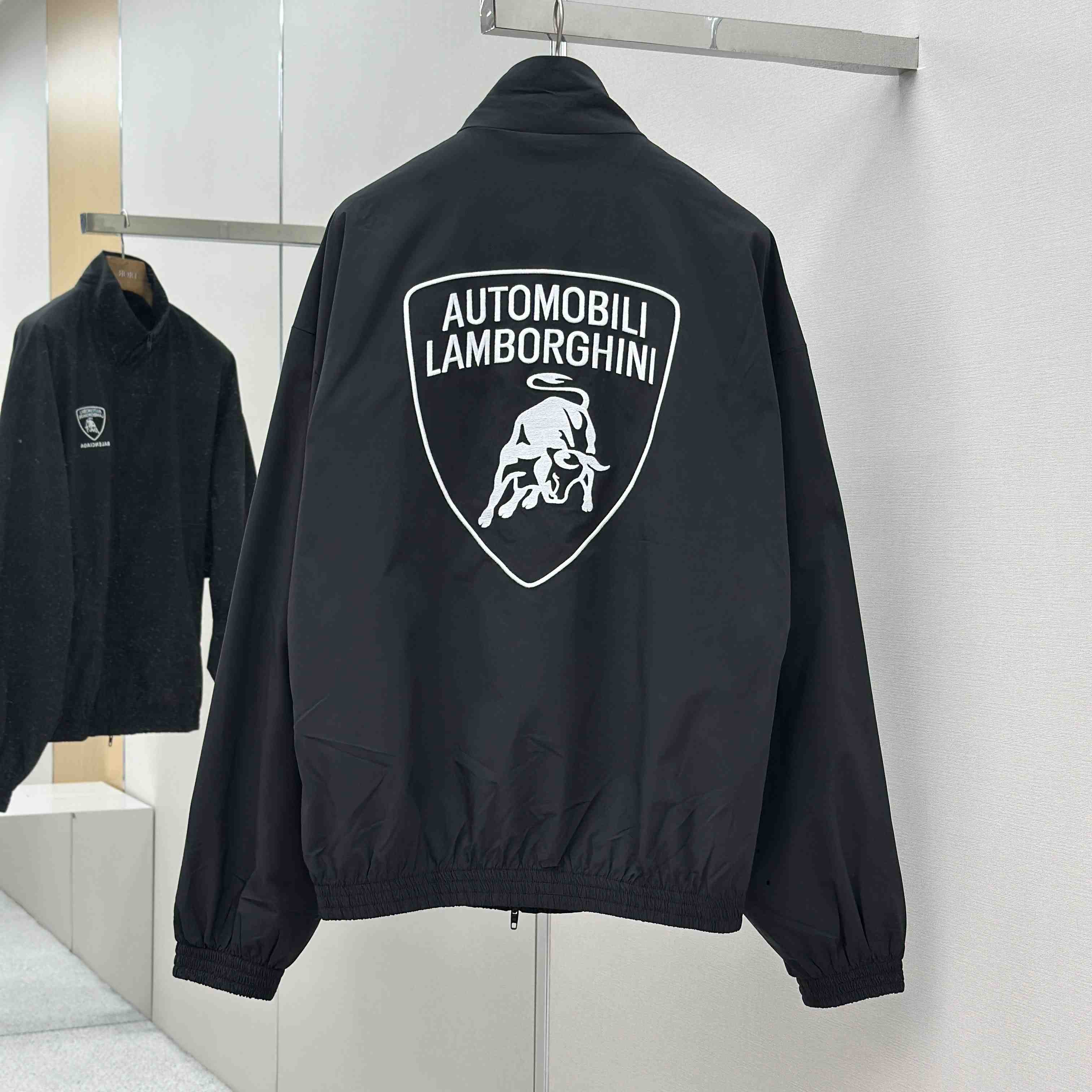Balenciaga x Automobili Lamborghini Logo-embroidered Track Jacket - FashionPlug