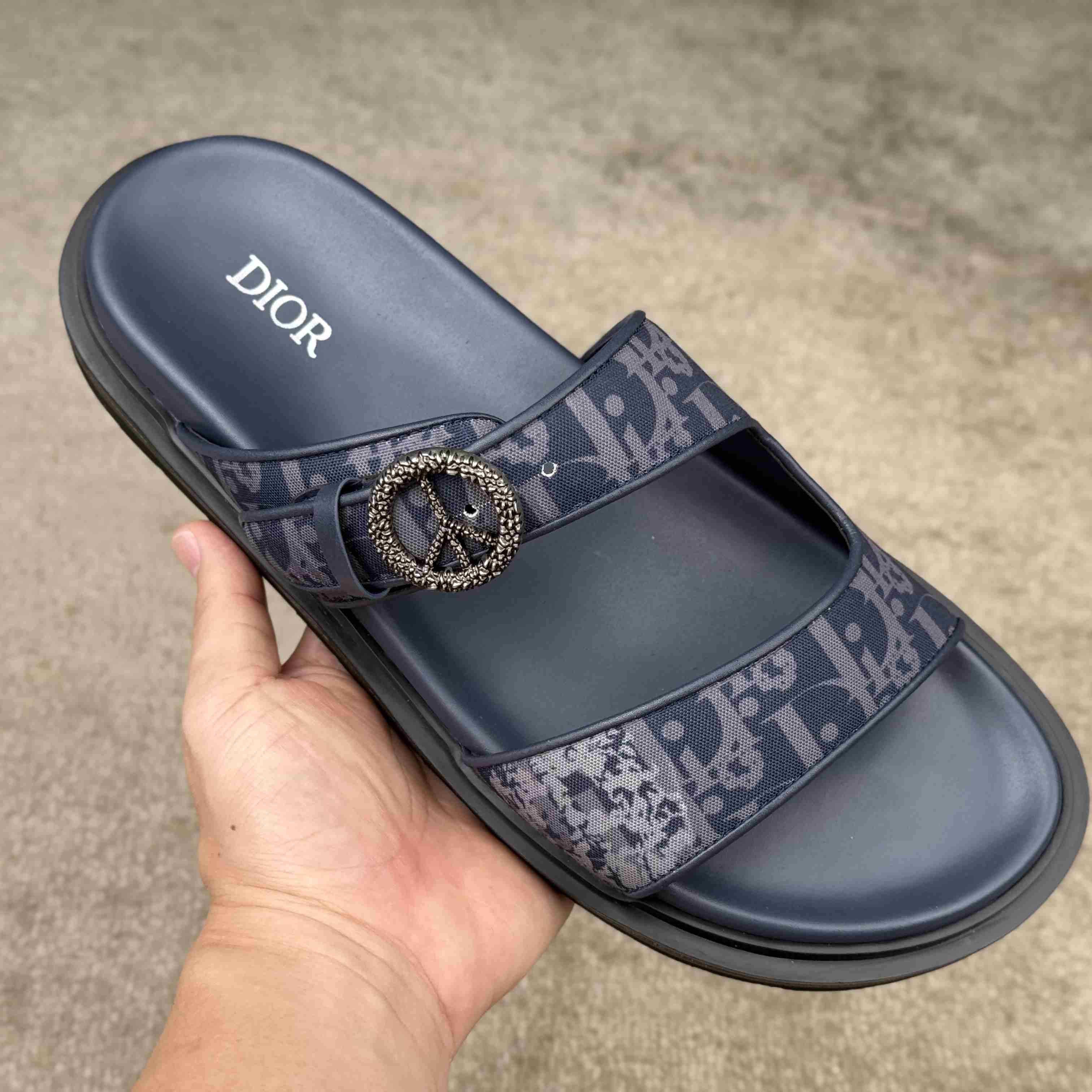 Denim Tears x Dior Aqua Sandal 'Dior Tears - Peace Sign' - FashionPlug