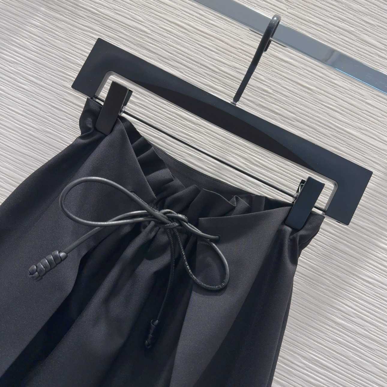 Loewe Logo Cotton And Wool Maxi Skirt - FashionPlug