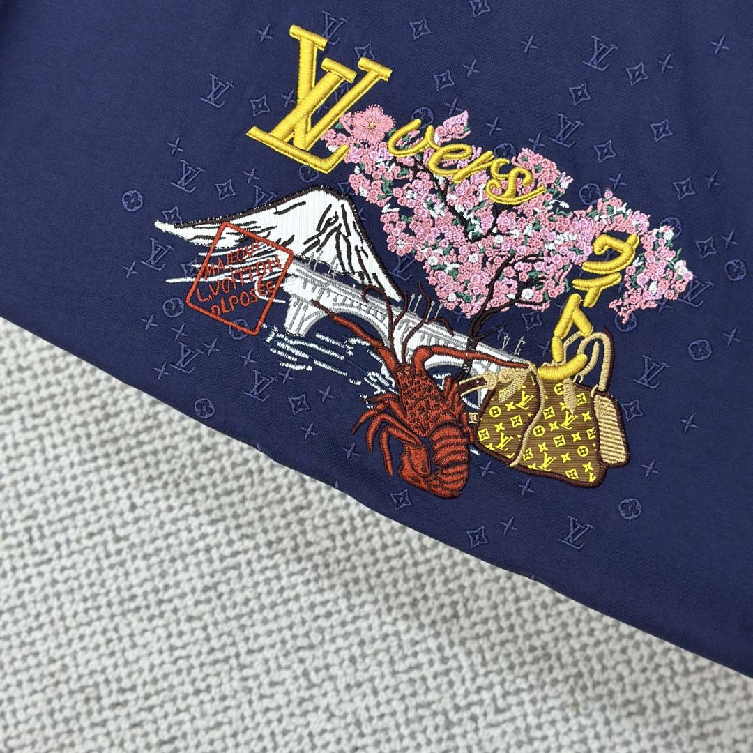 Louis Vuitton Embroidered T-Shirt   1AIMKV - FashionPlug
