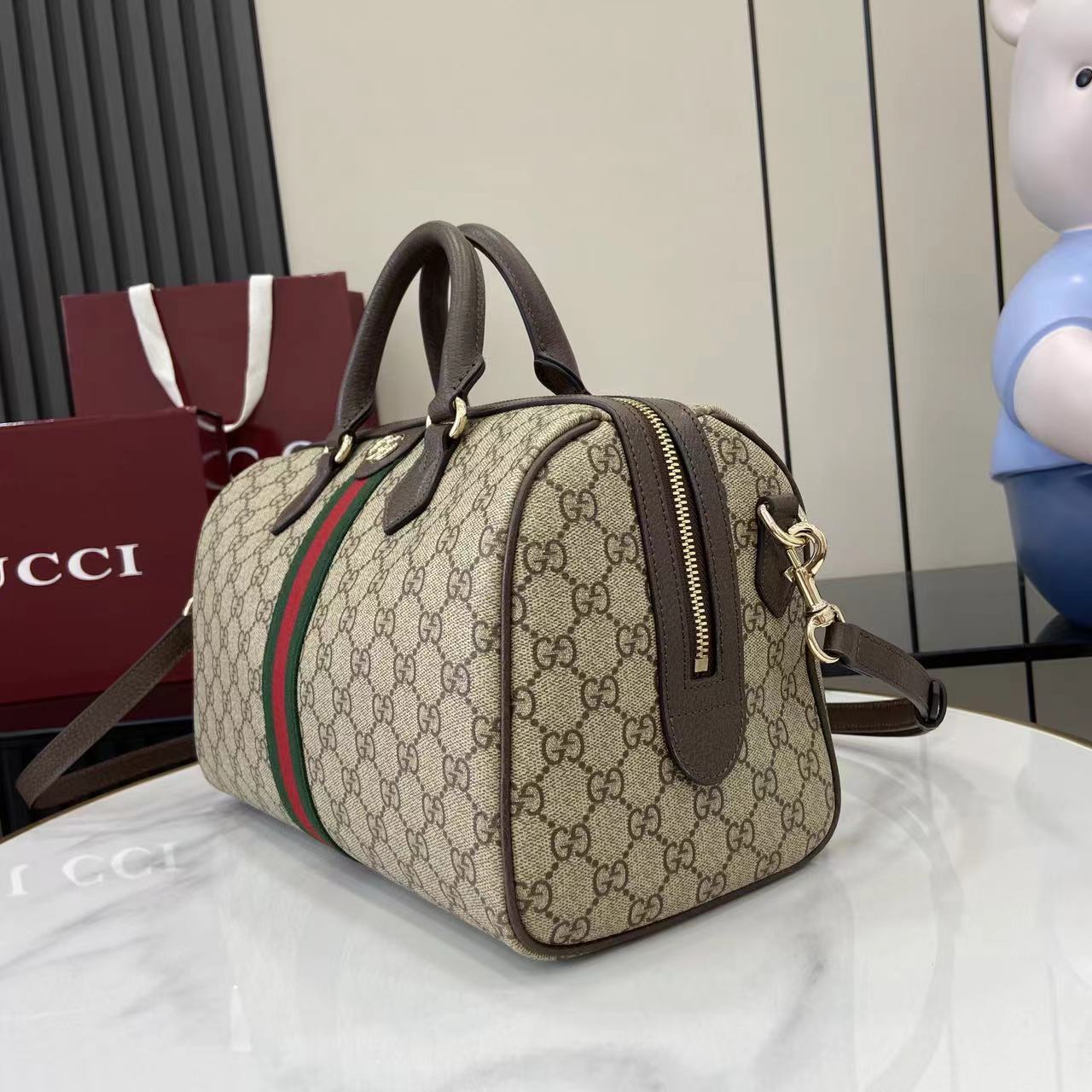 Gucci Ophidia Large Boston Bag - FashionPlug