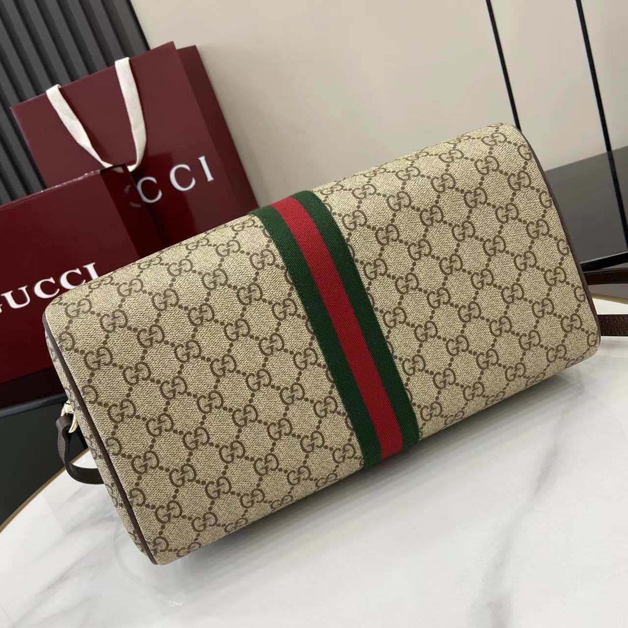 Gucci Ophidia Large Boston Bag - FashionPlug