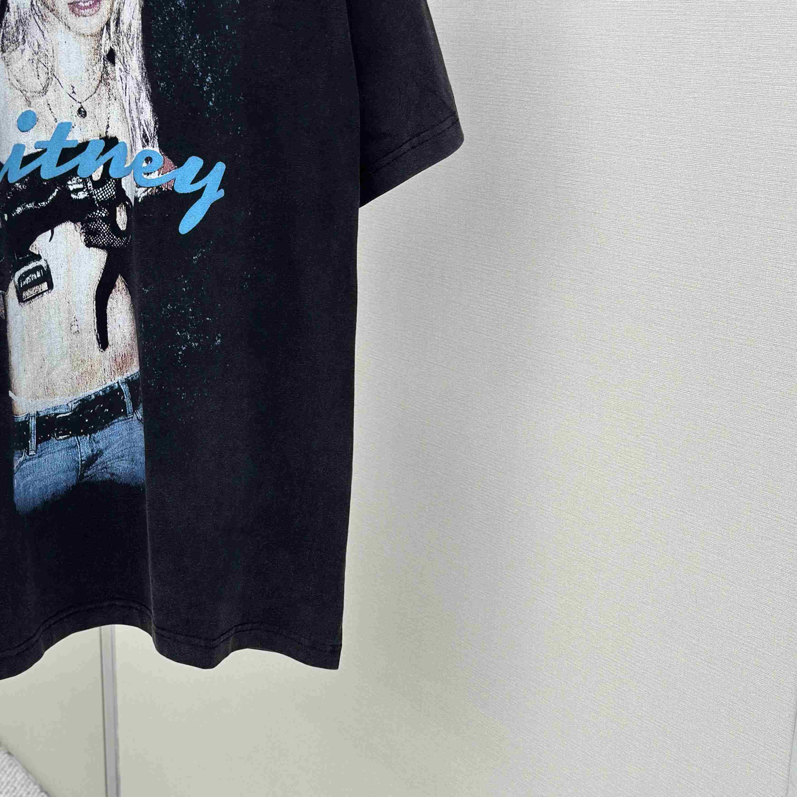 Balenciaga Music | Britney Spears Series Oversized T-Shirt In Faded Black - FashionPlug