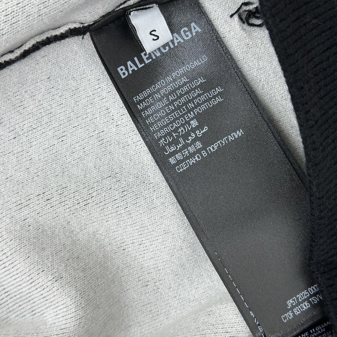 Balenciaga Crewneck Sweater In Black And White Wool Knit - FashionPlug