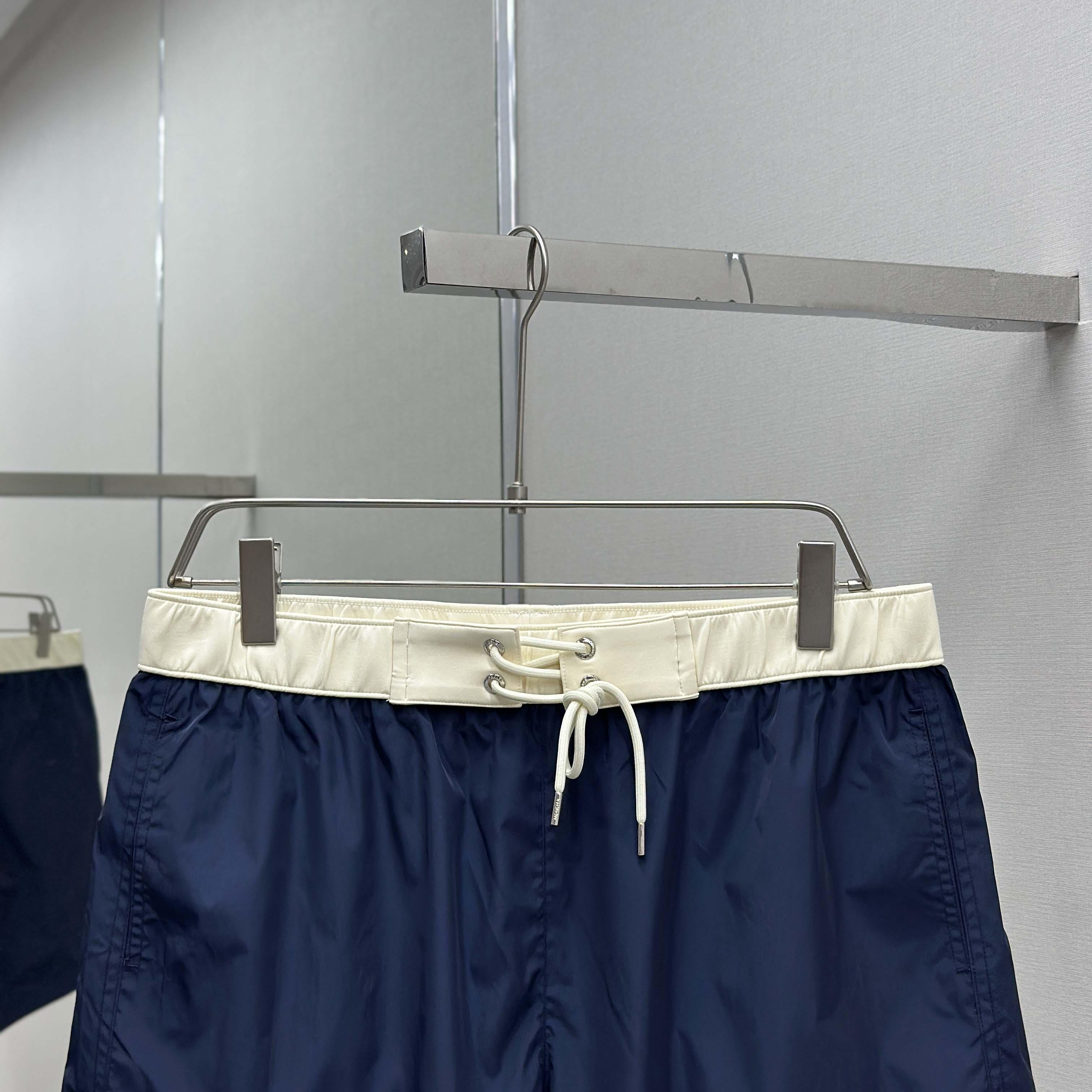 Moncler Logo Patch Swim Shorts - FashionPlug