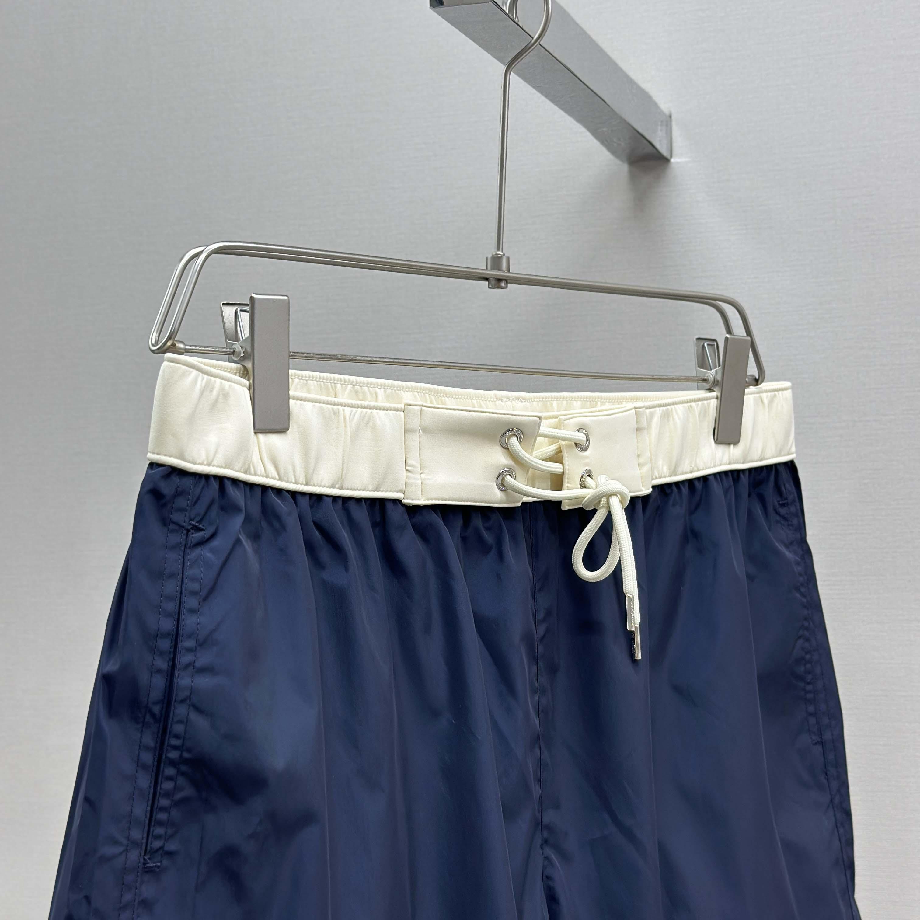 Moncler Logo Patch Swim Shorts - FashionPlug