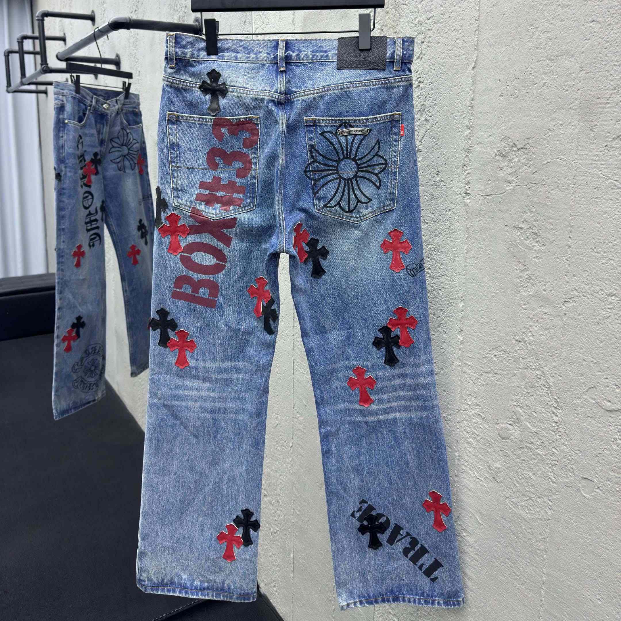 Chrome Hearts Cross Jeans - FashionPlug