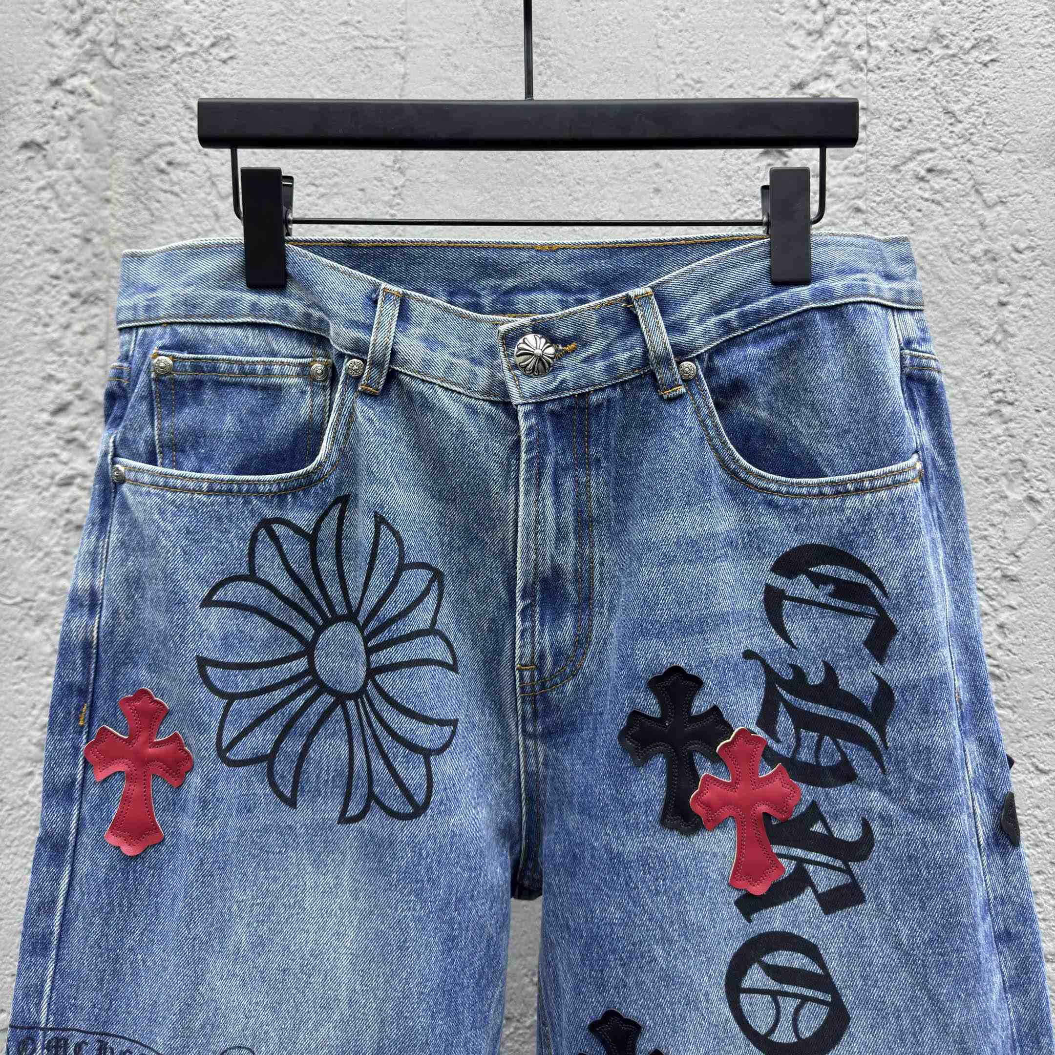 Chrome Hearts Cross Jeans - FashionPlug