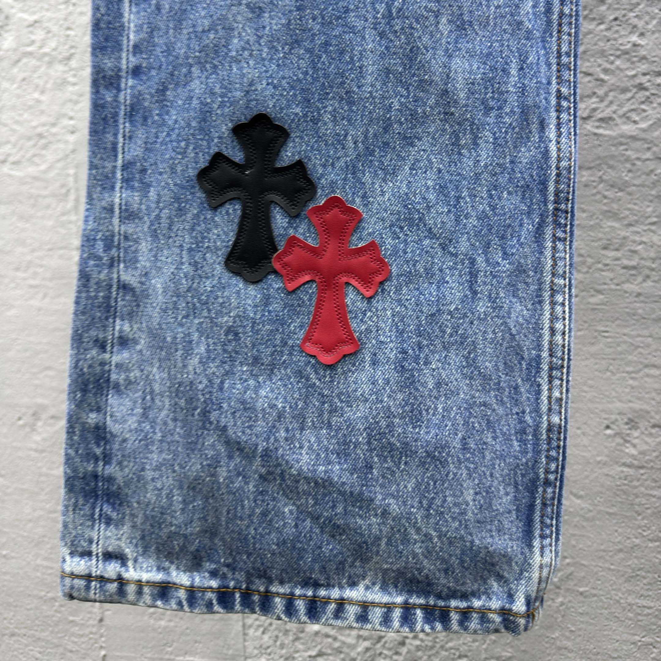 Chrome Hearts Cross Jeans - FashionPlug