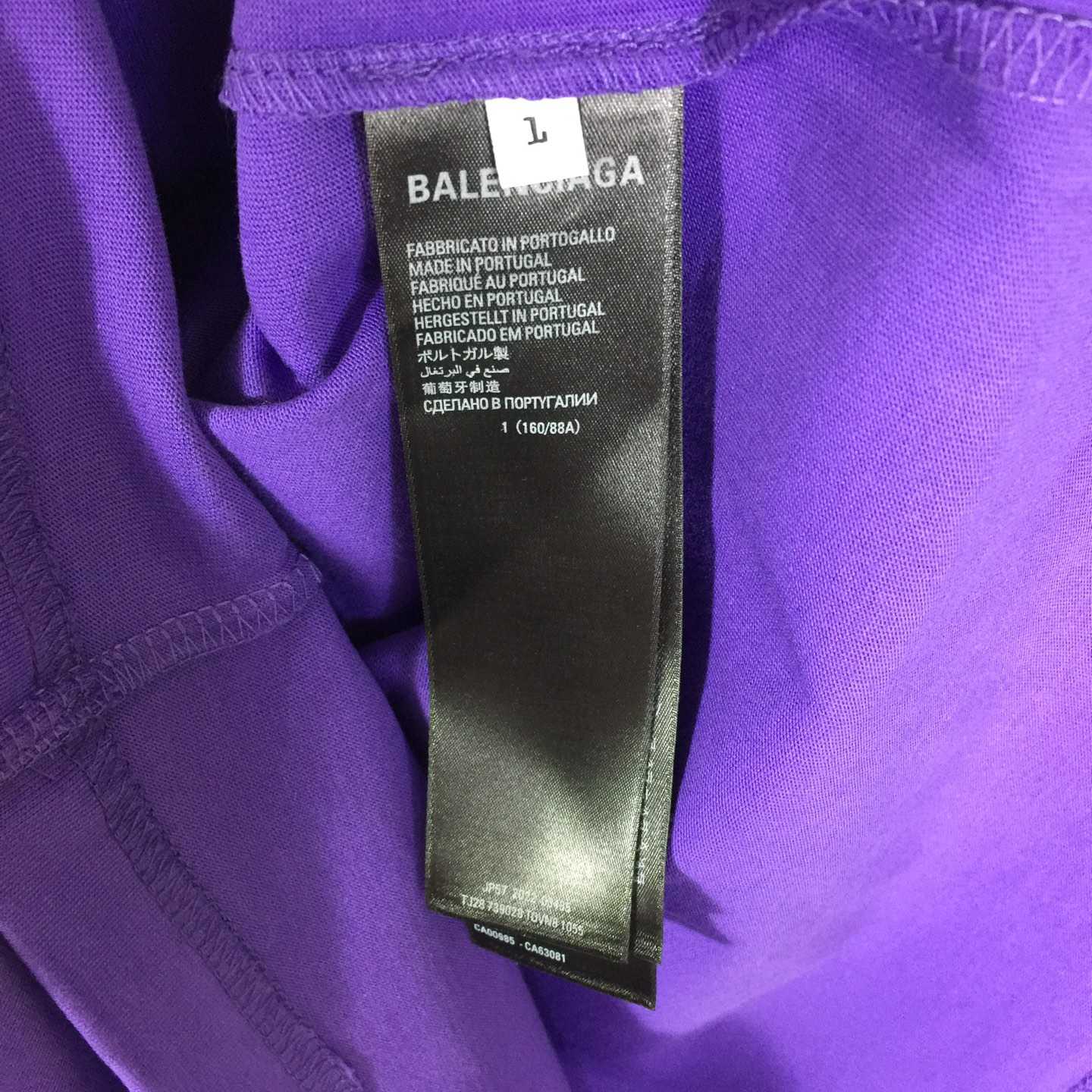 Balenciaga Basketball Series - Oversized T-Shirt In Deep Purple Vintage Jersey - FashionPlug