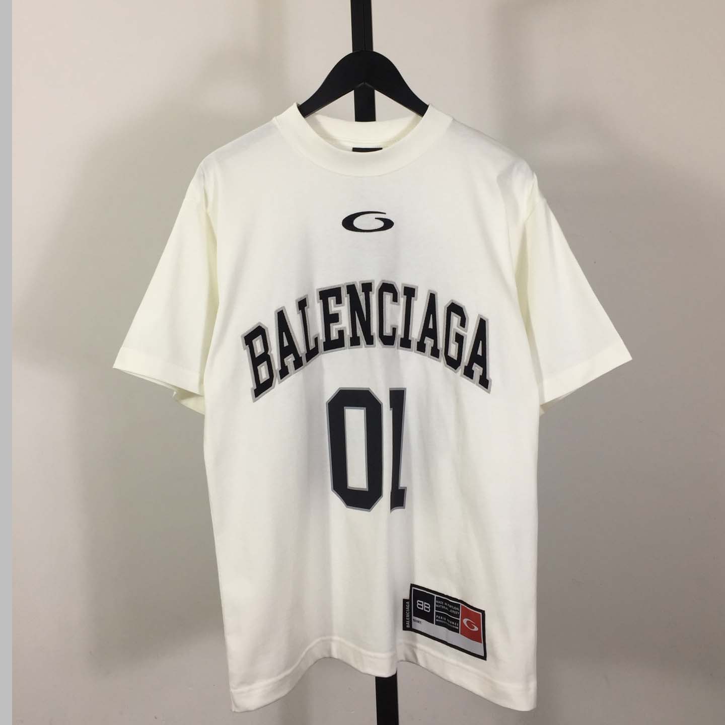 Balenciaga Basketball Series - Oversized T-Shirt In Off White - FashionPlug