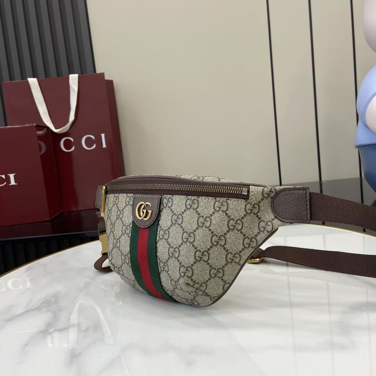 Gucci Ophidia Small Belt Bag - FashionPlug