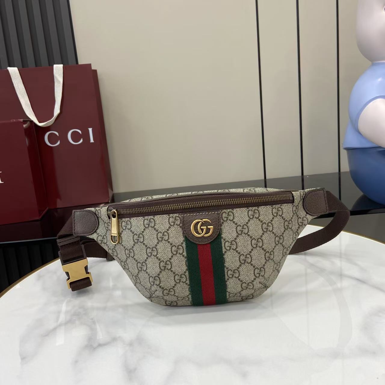 Gucci Ophidia Small Belt Bag - FashionPlug