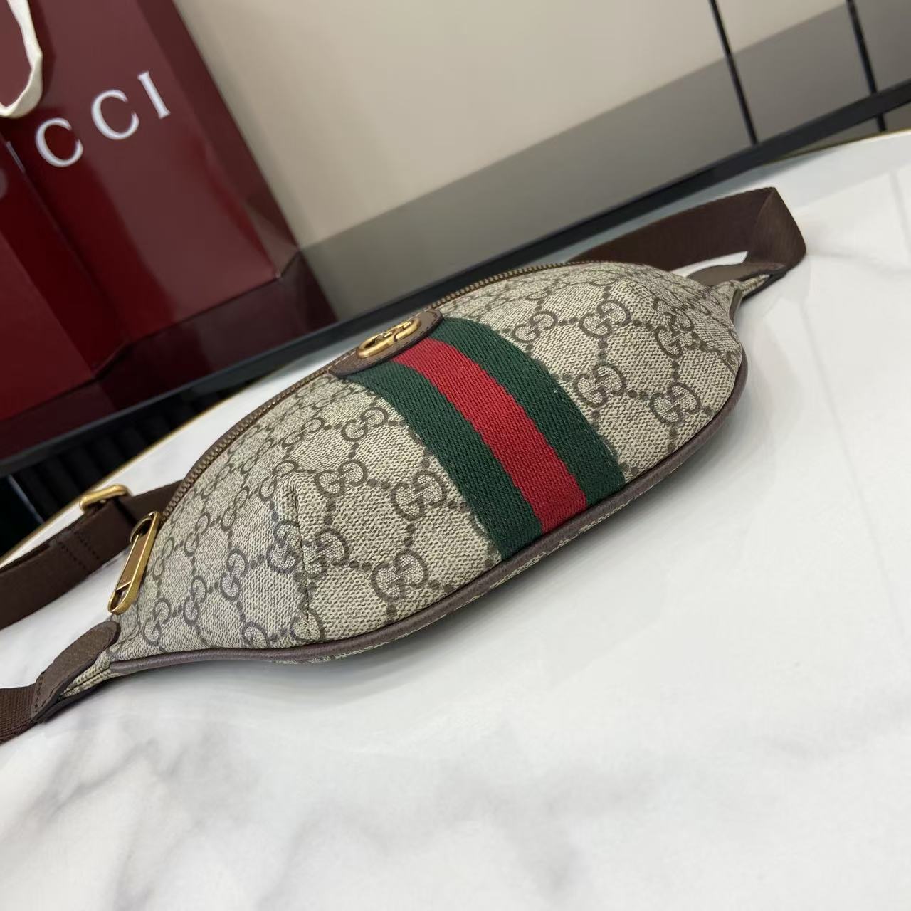 Gucci Ophidia Small Belt Bag - FashionPlug