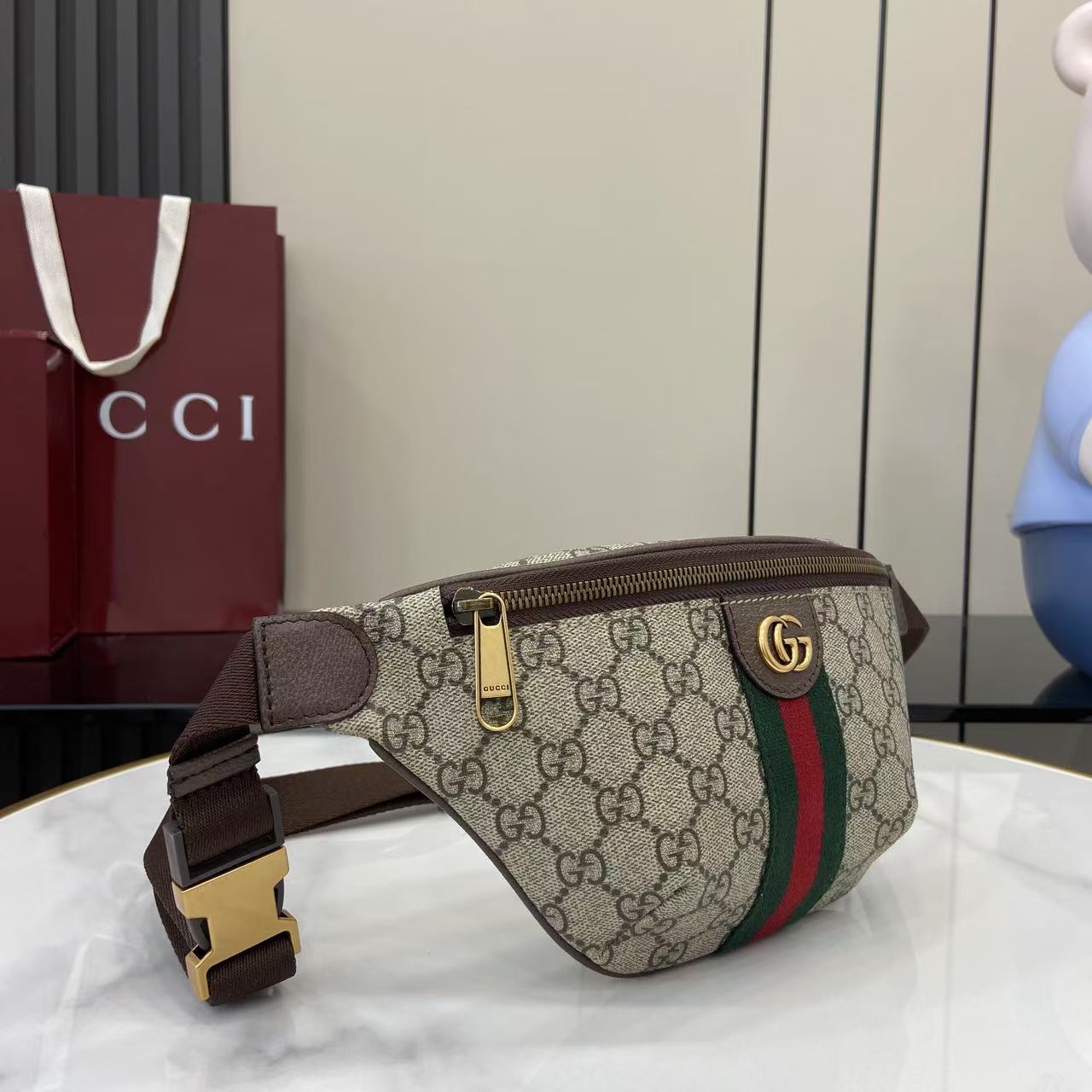 Gucci Ophidia Small Belt Bag - FashionPlug