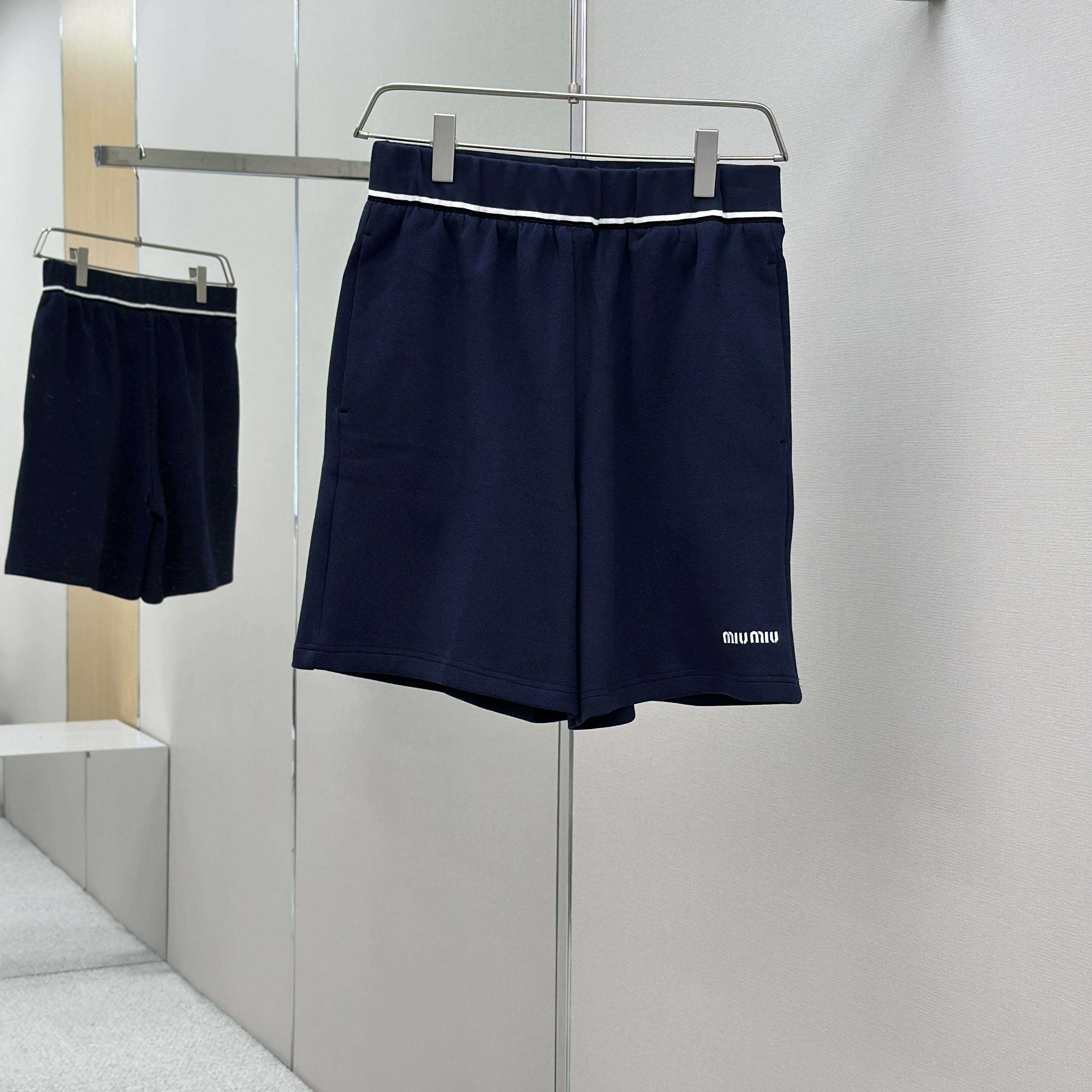 Miu Miu Bonded Piqué And Technical Jersey Bermudas - FashionPlug