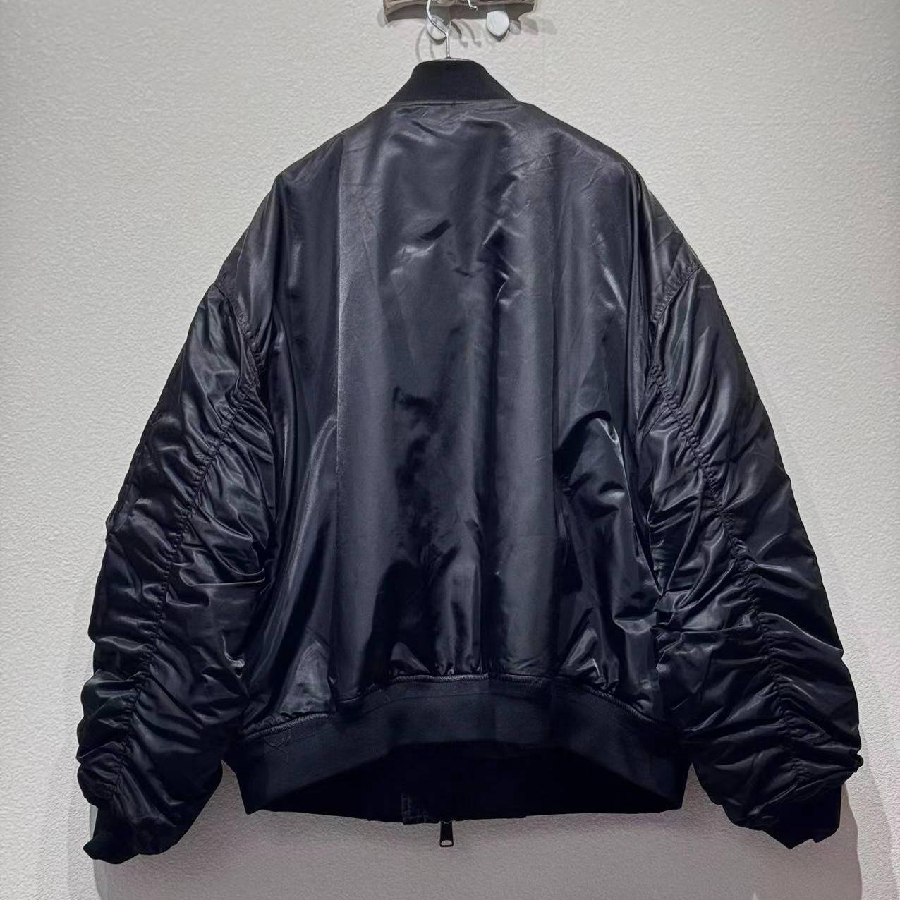 Balenciaga Bomber Jacket Large Fit In Black - FashionPlug