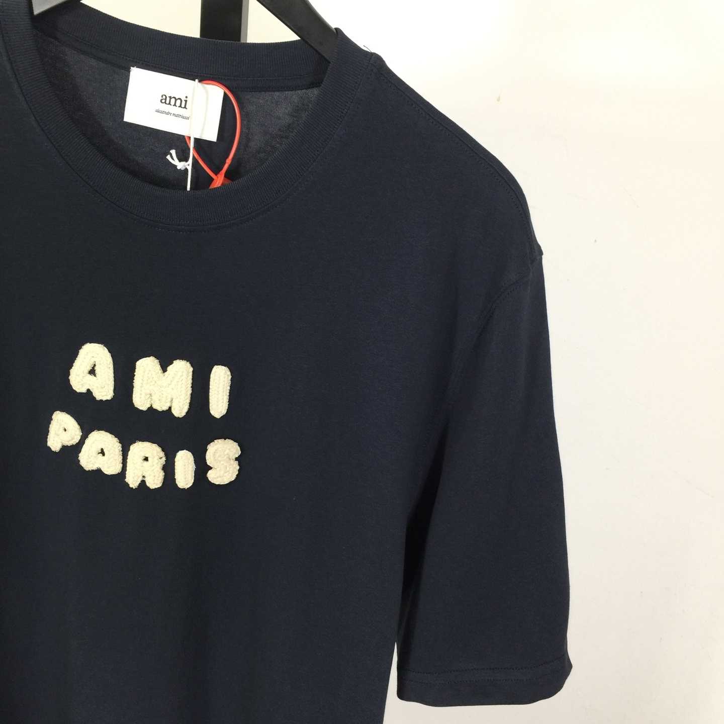 AMI Paris T-Shirt In Dark Blue - FashionPlug