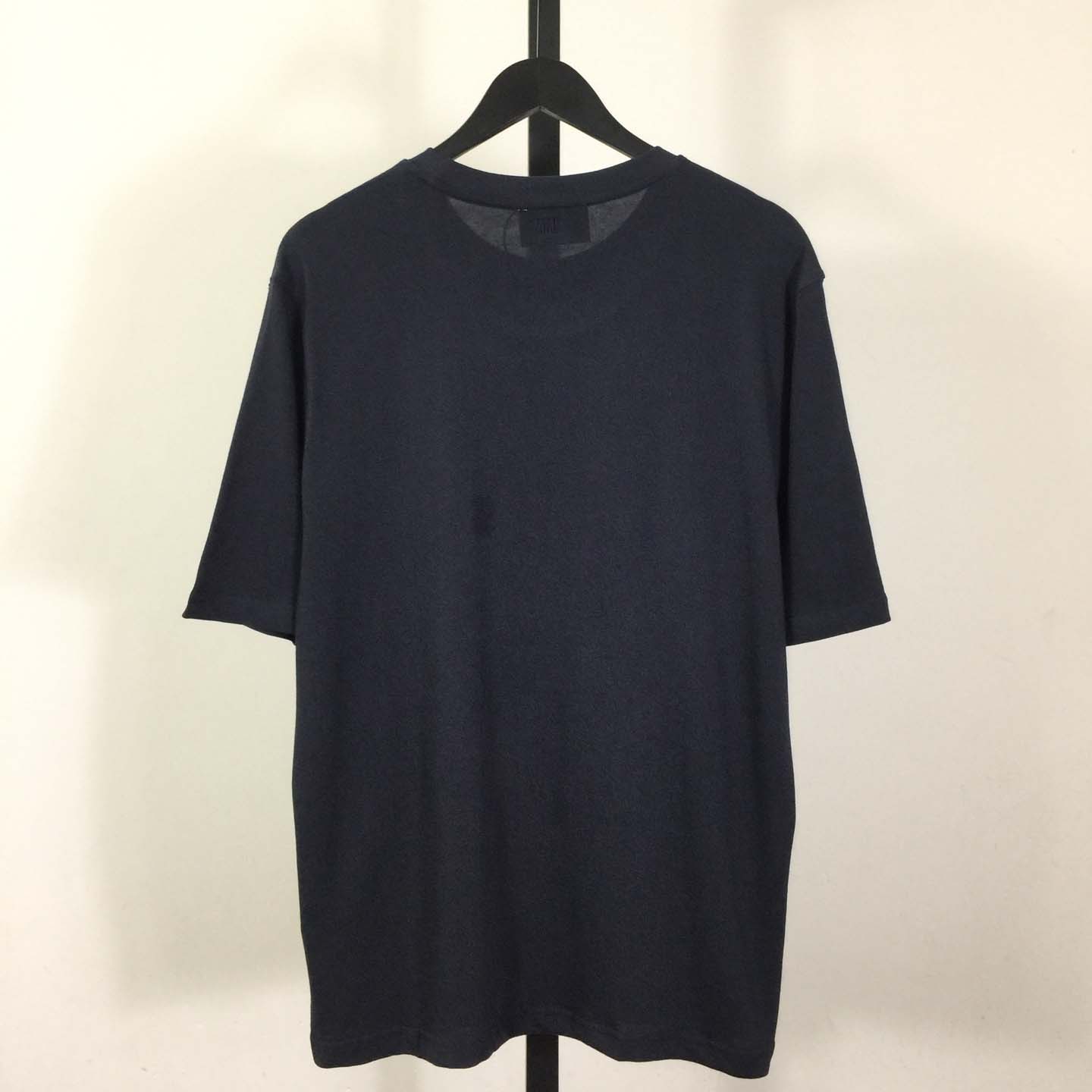 AMI Paris T-Shirt In Dark Blue - FashionPlug