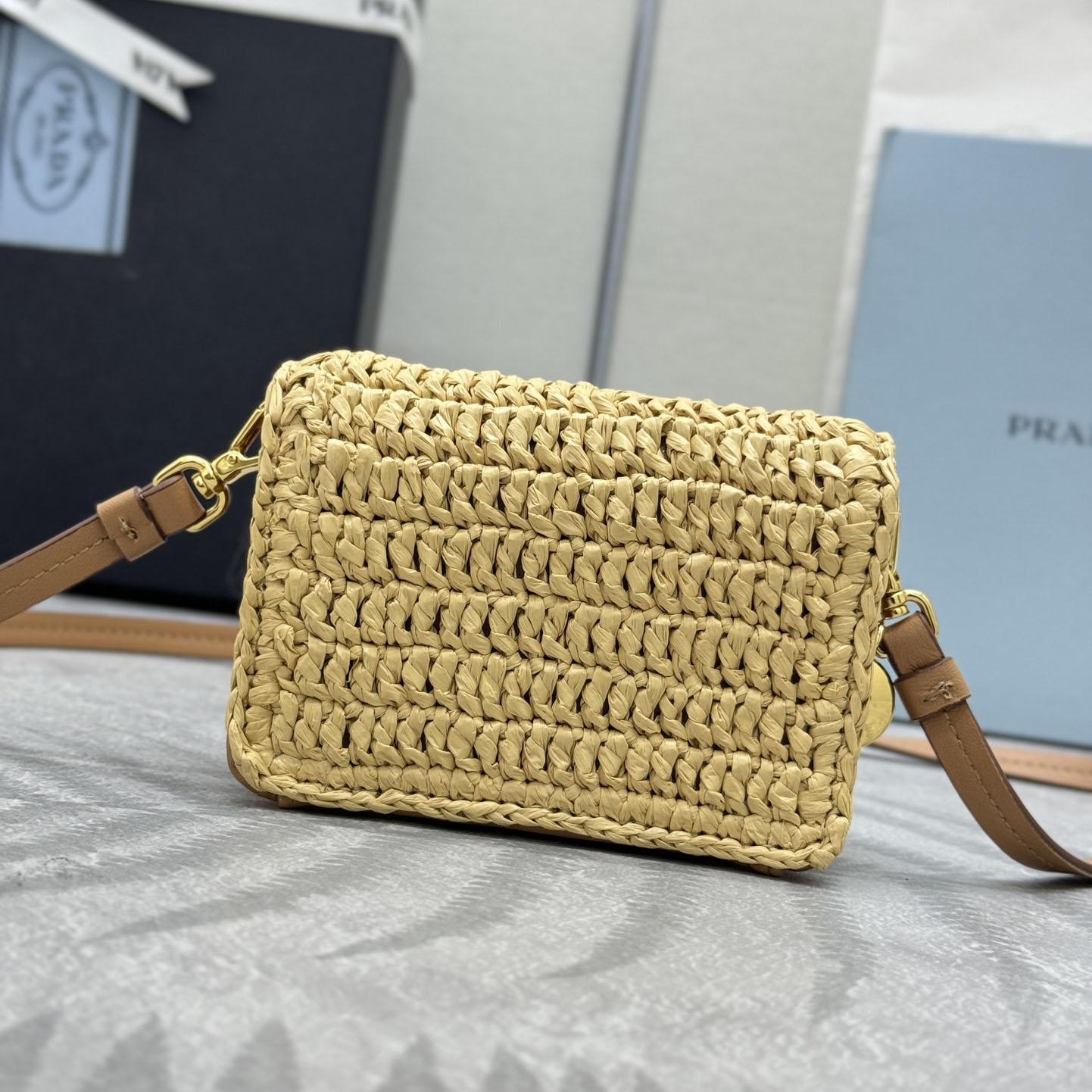 Prada Crochet Card Holder With Shoulder Strap - FashionPlug