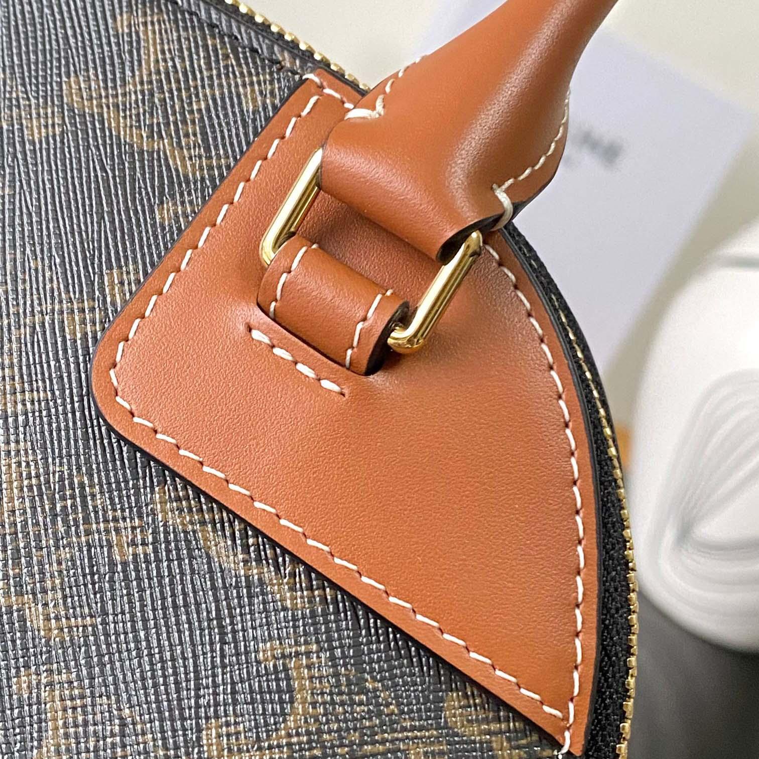 Celine Small Bowling In Triomphe Canvas And Calfskin  - FashionPlug