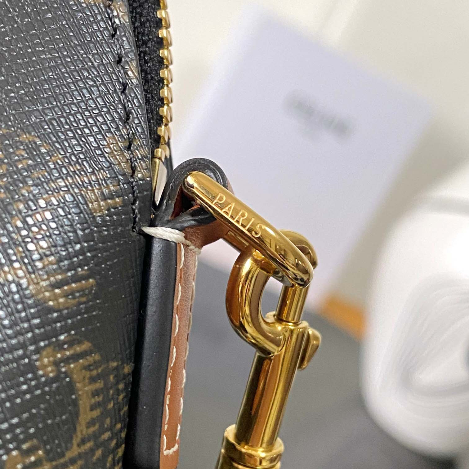 Celine Small Bowling In Triomphe Canvas And Calfskin  - FashionPlug
