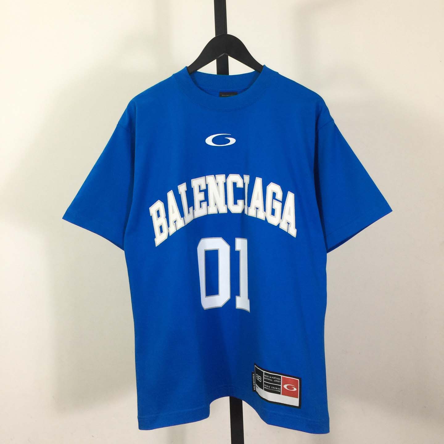 Balenciaga Basketball Series - Oversized T-Shirt In Blue - FashionPlug