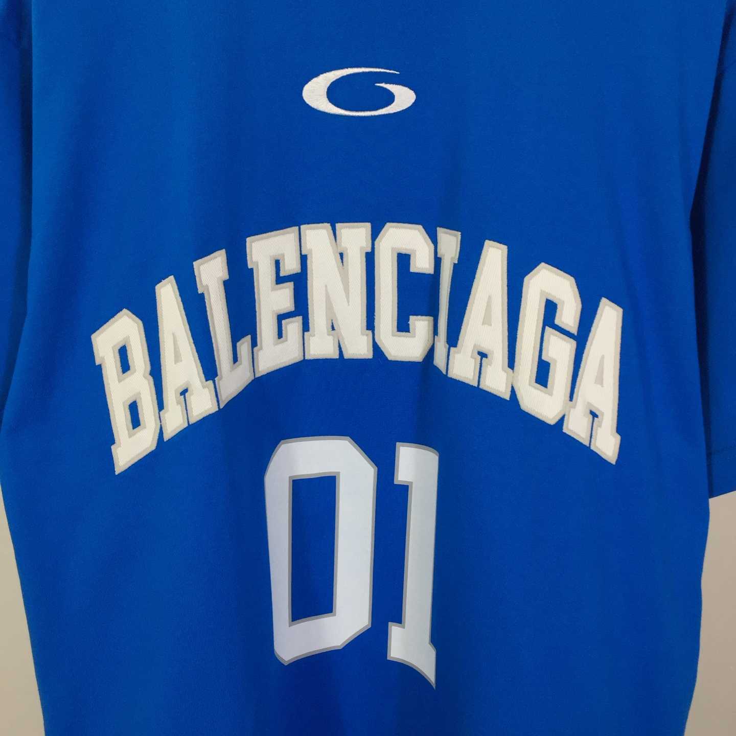 Balenciaga Basketball Series - Oversized T-Shirt In Blue - FashionPlug