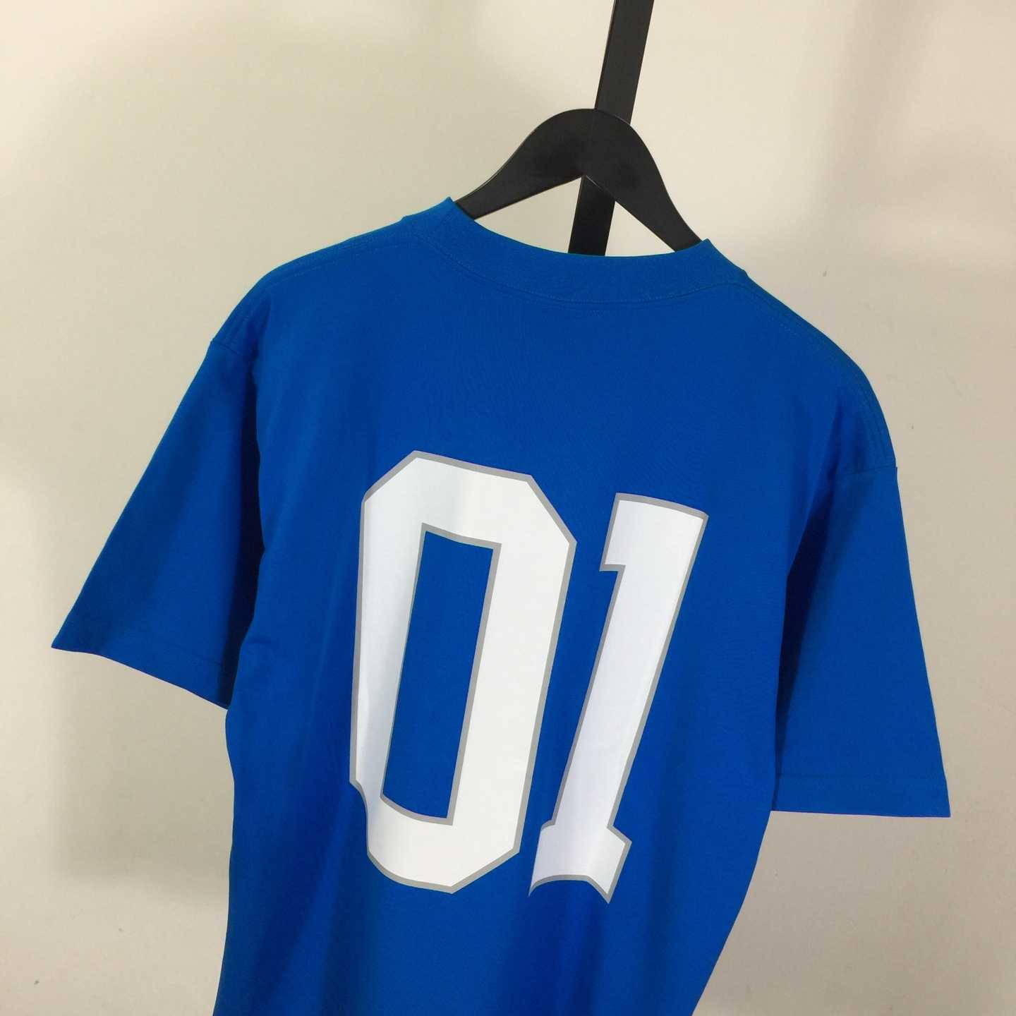 Balenciaga Basketball Series - Oversized T-Shirt In Blue - FashionPlug