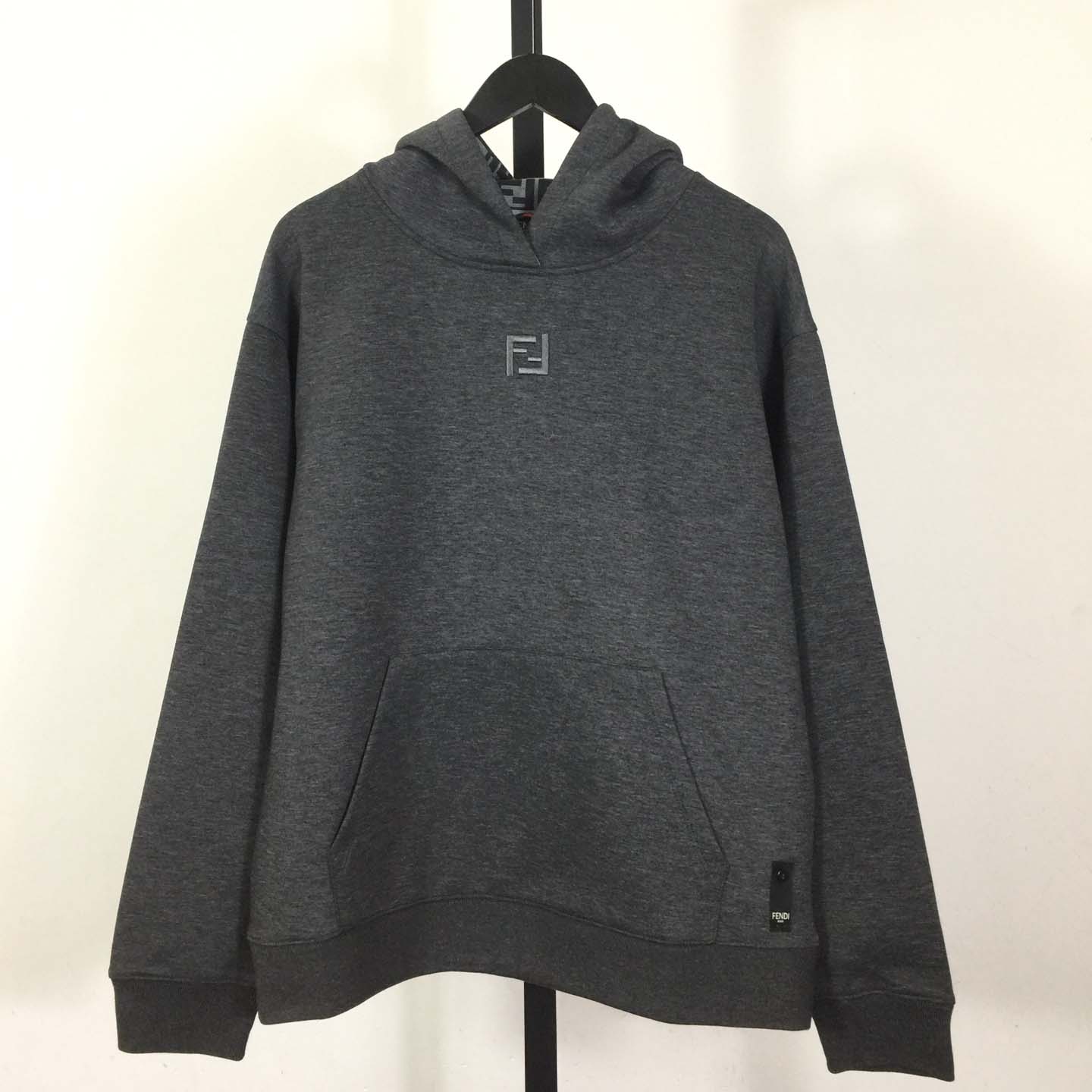 Fendi Dark Gray Cotton Sweatshirt - FashionPlug
