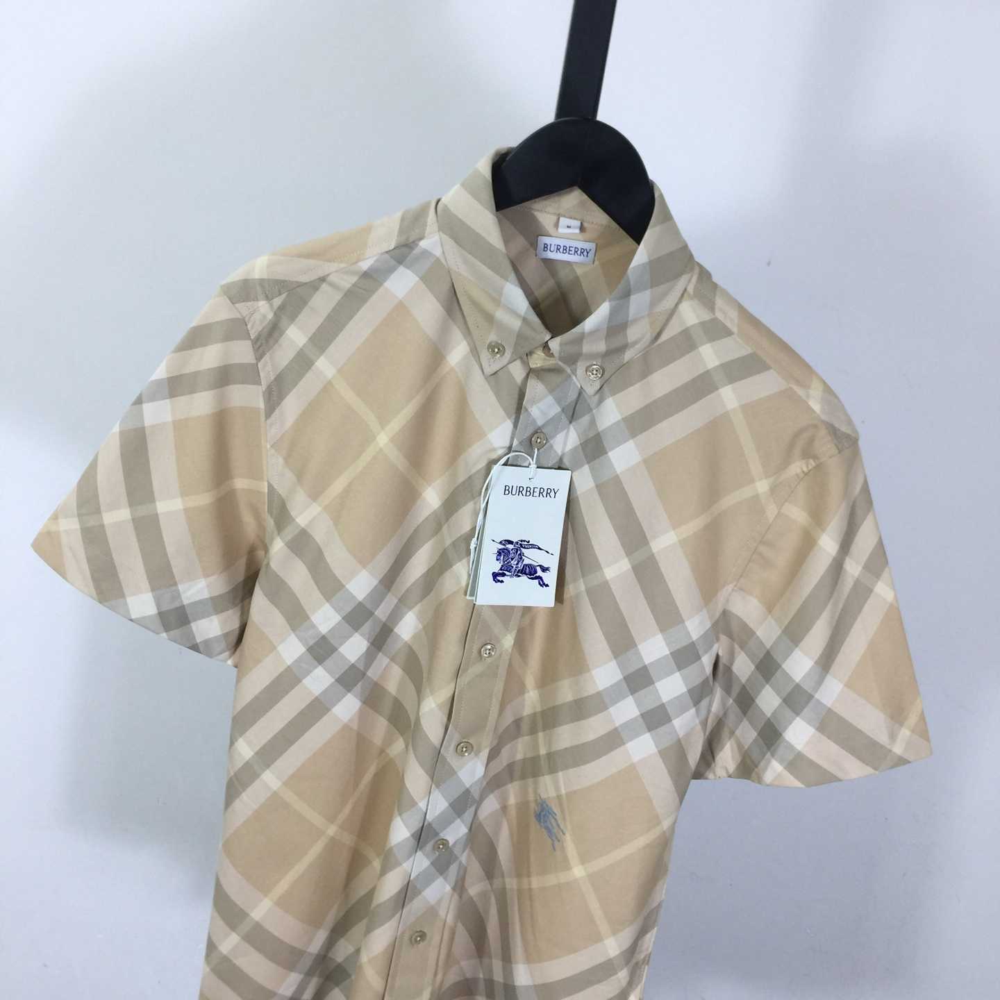 Burberry Men's Check cotton shirt - FashionPlug