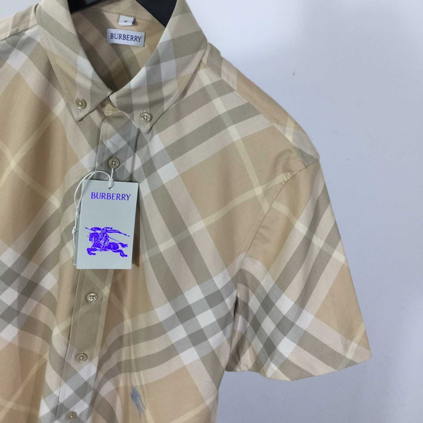 Burberry Men's Check cotton shirt - FashionPlug