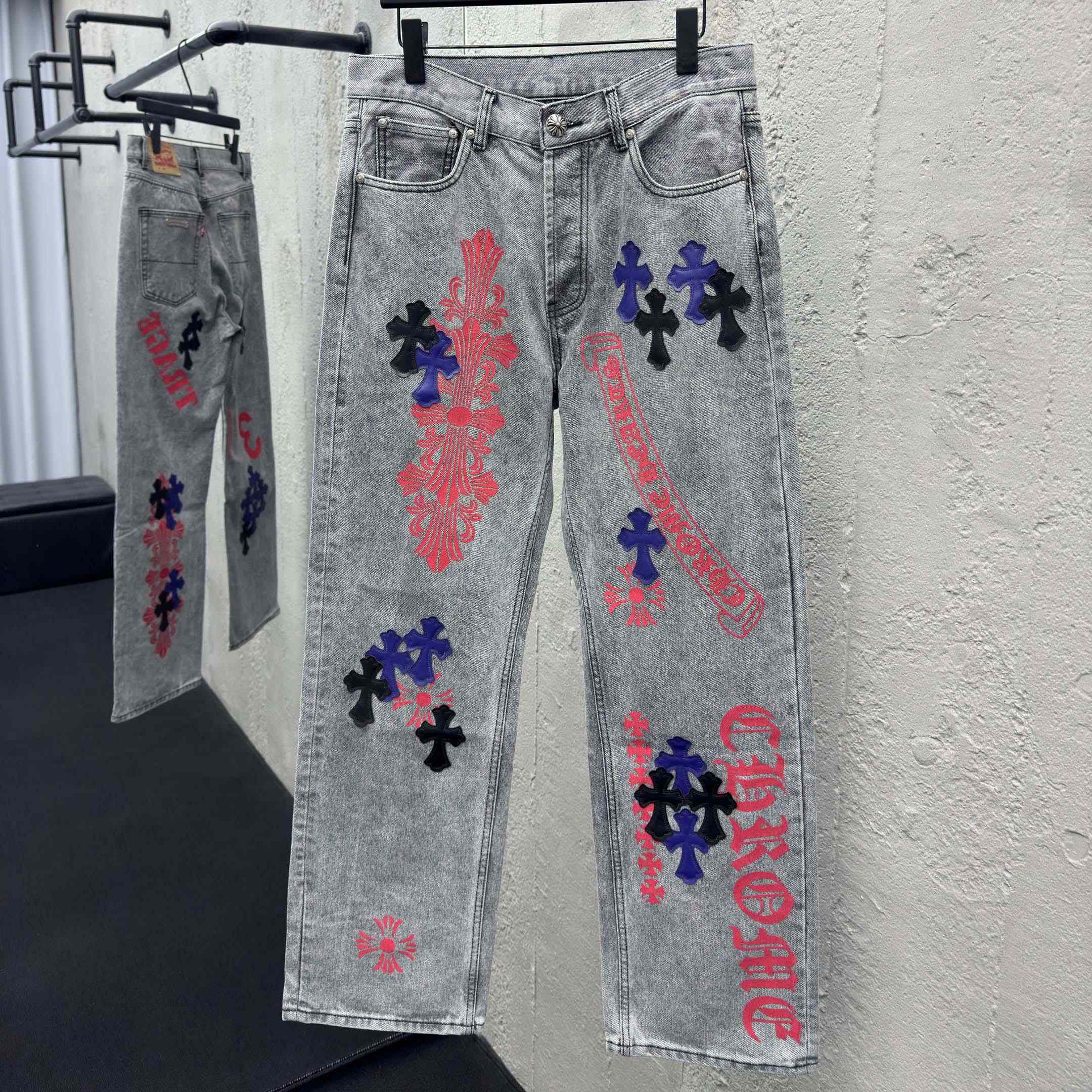 Chrome Hearts Cross Jeans - FashionPlug