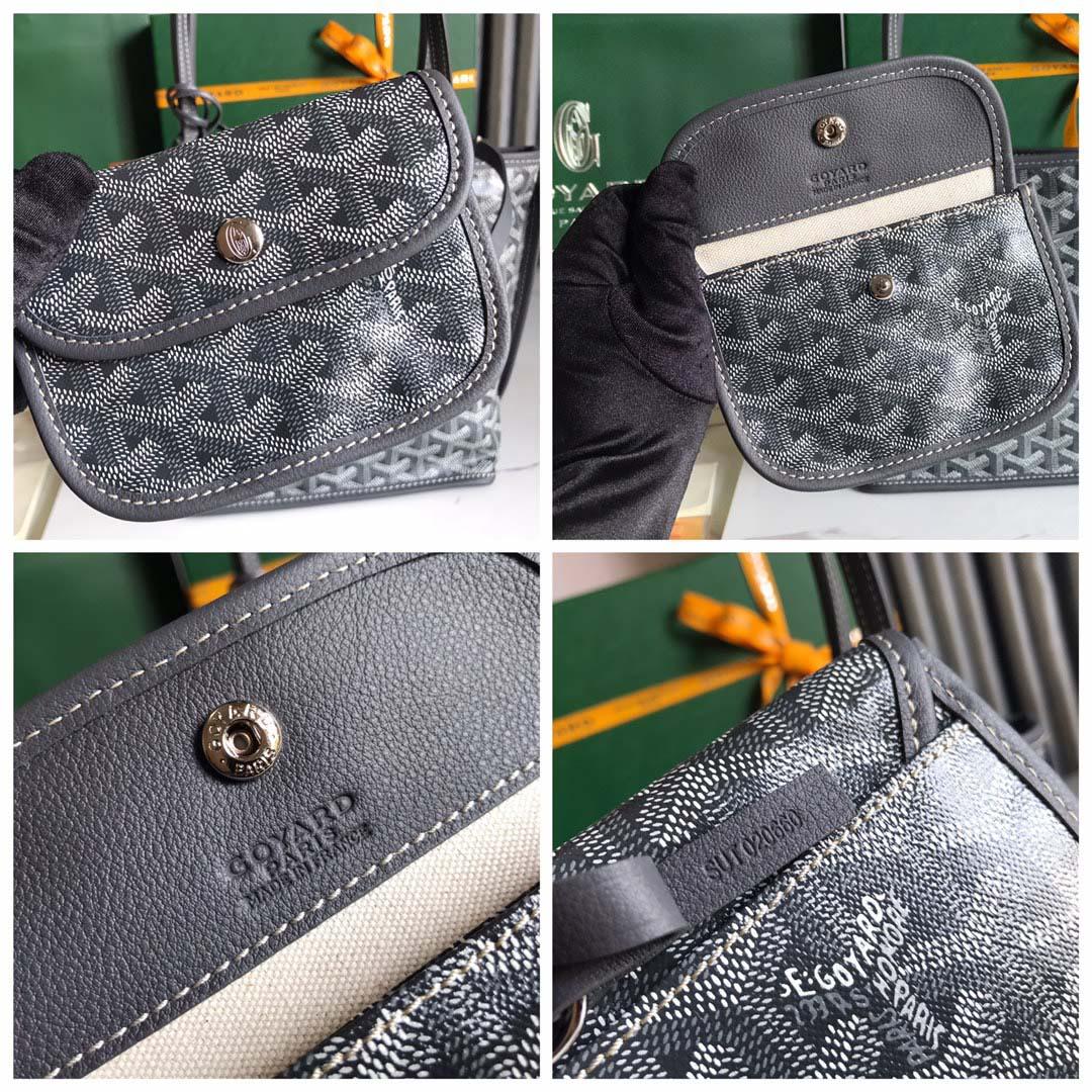 Goyard Goyardine Reversible Mini Anjou Grey （20*20*10cm） - FashionPlug