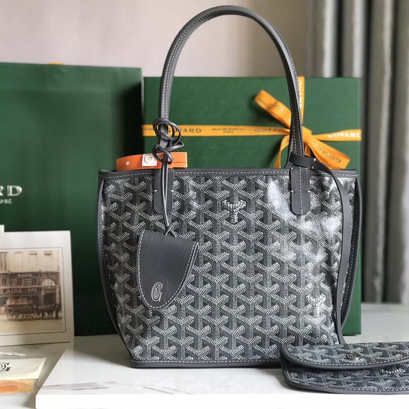 Goyard Goyardine Reversible Mini Anjou Grey （20*20*10cm） - FashionPlug