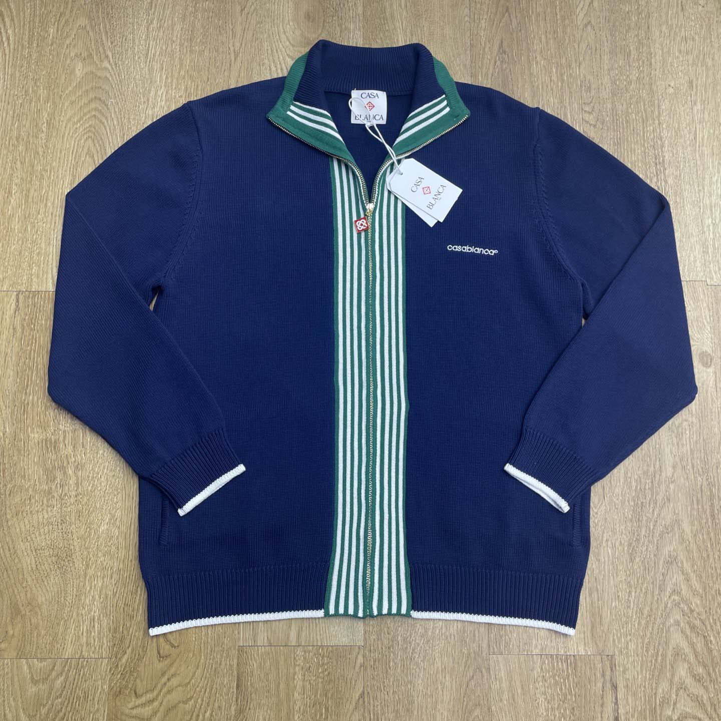 Casablanca Knit Tennis Track Jacket   D0095 - FashionPlug