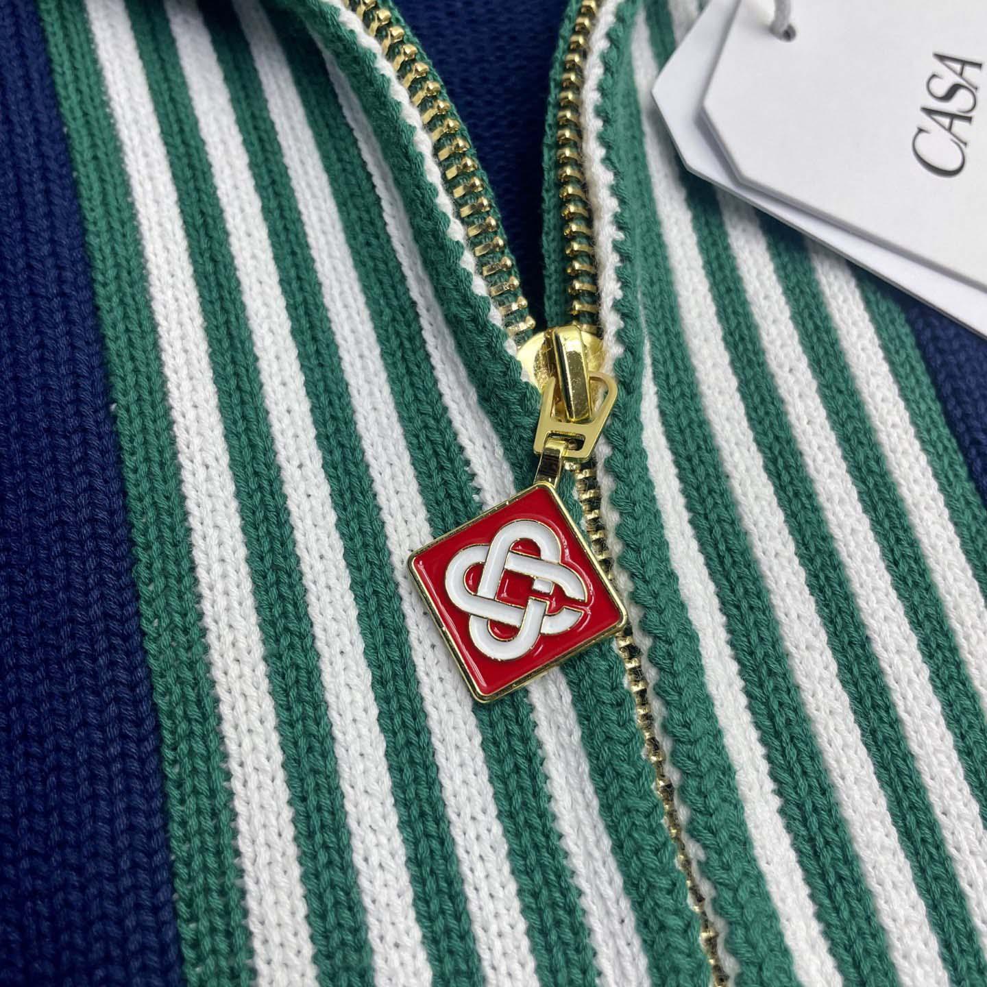 Casablanca Knit Tennis Track Jacket   D0095 - FashionPlug