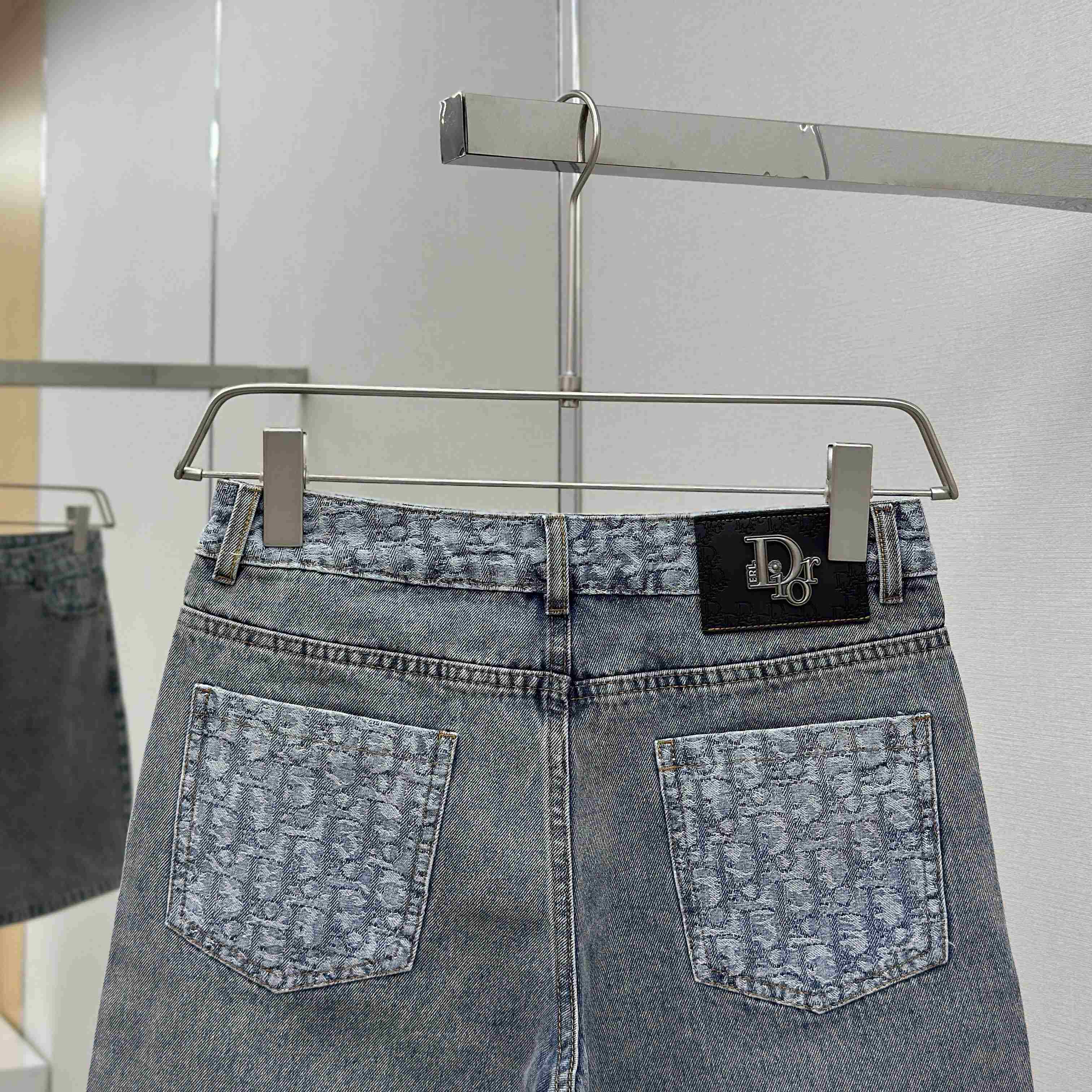 Dior Oblique Denim Shorts - FashionPlug