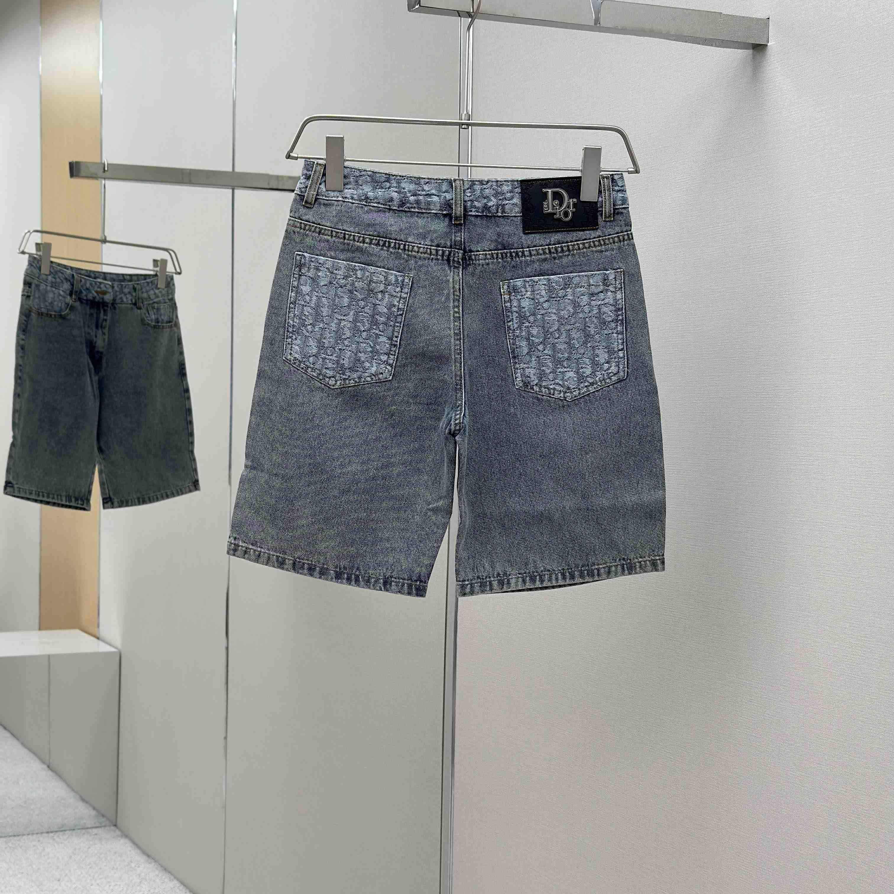 Dior Oblique Denim Shorts - FashionPlug