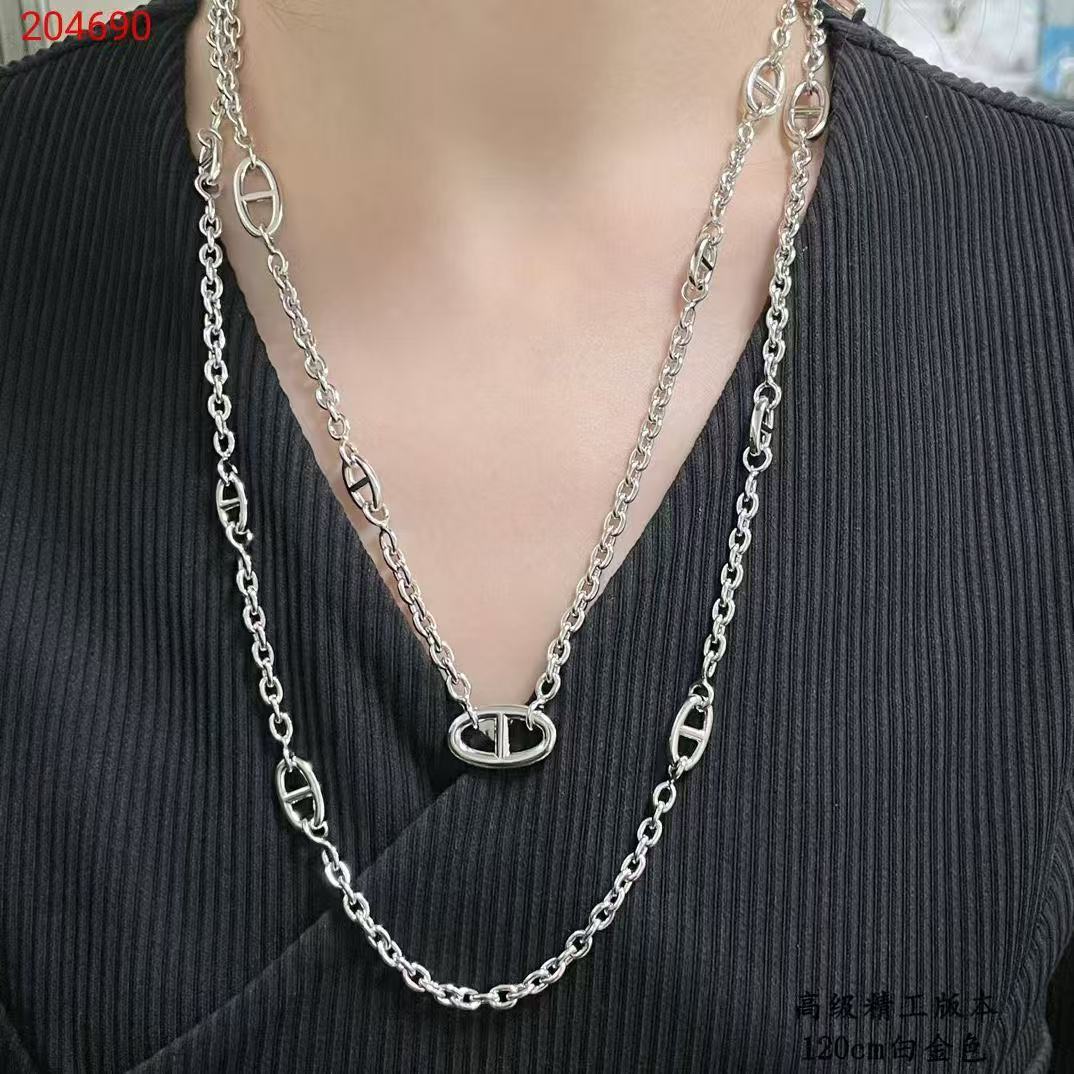 Hermes Necklace  1.2cm - FashionPlug