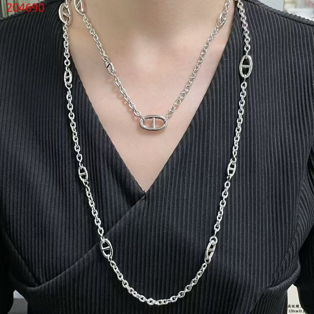Hermes Necklace  1.2cm - FashionPlug