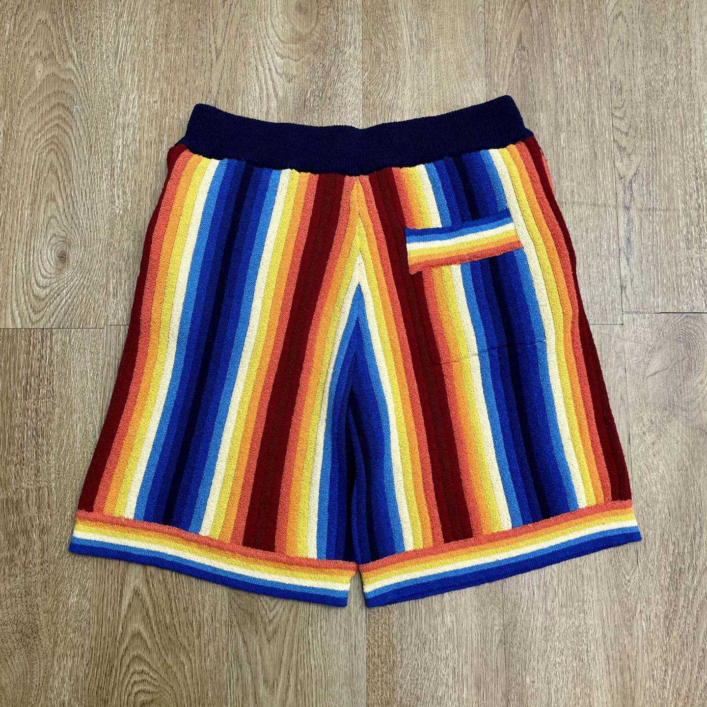 Casablanca Gradient Stripe Towelling Shorts Z6006 - FashionPlug