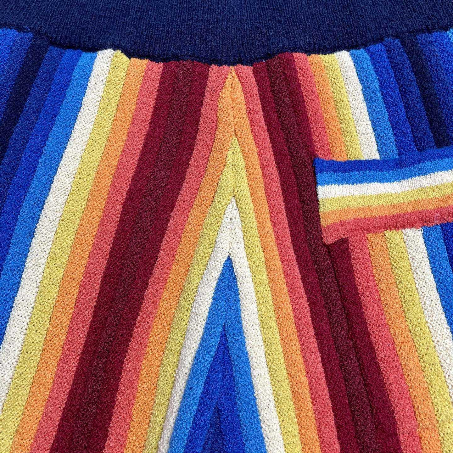 Casablanca Gradient Stripe Towelling Shorts Z6006 - FashionPlug