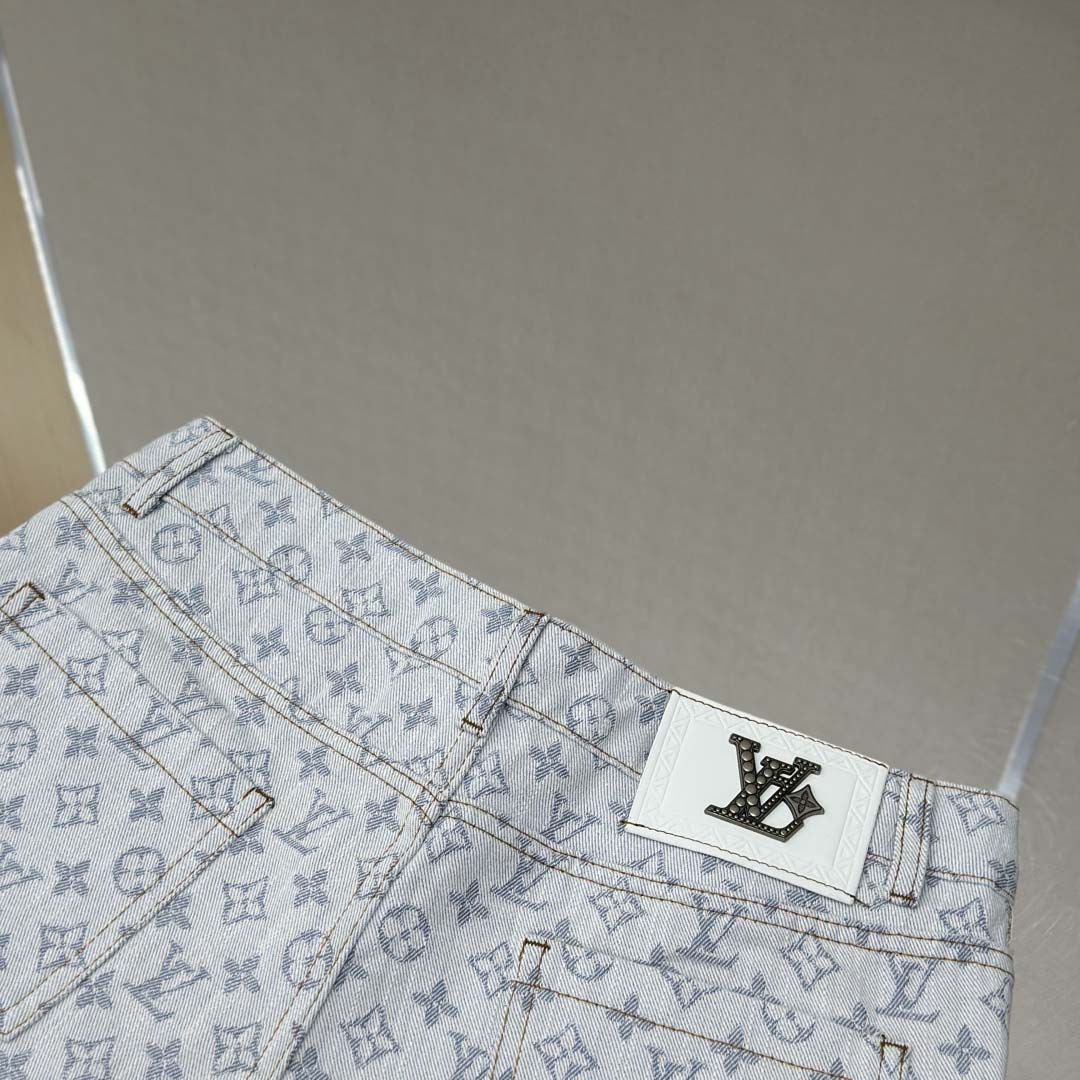 Louis Vuitton Monogram Denim Shorts - FashionPlug