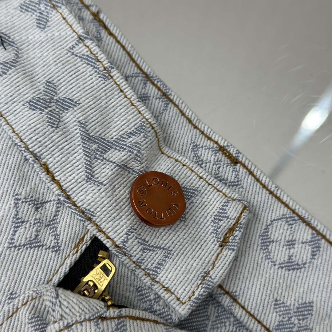 Louis Vuitton Monogram Denim Shorts - FashionPlug