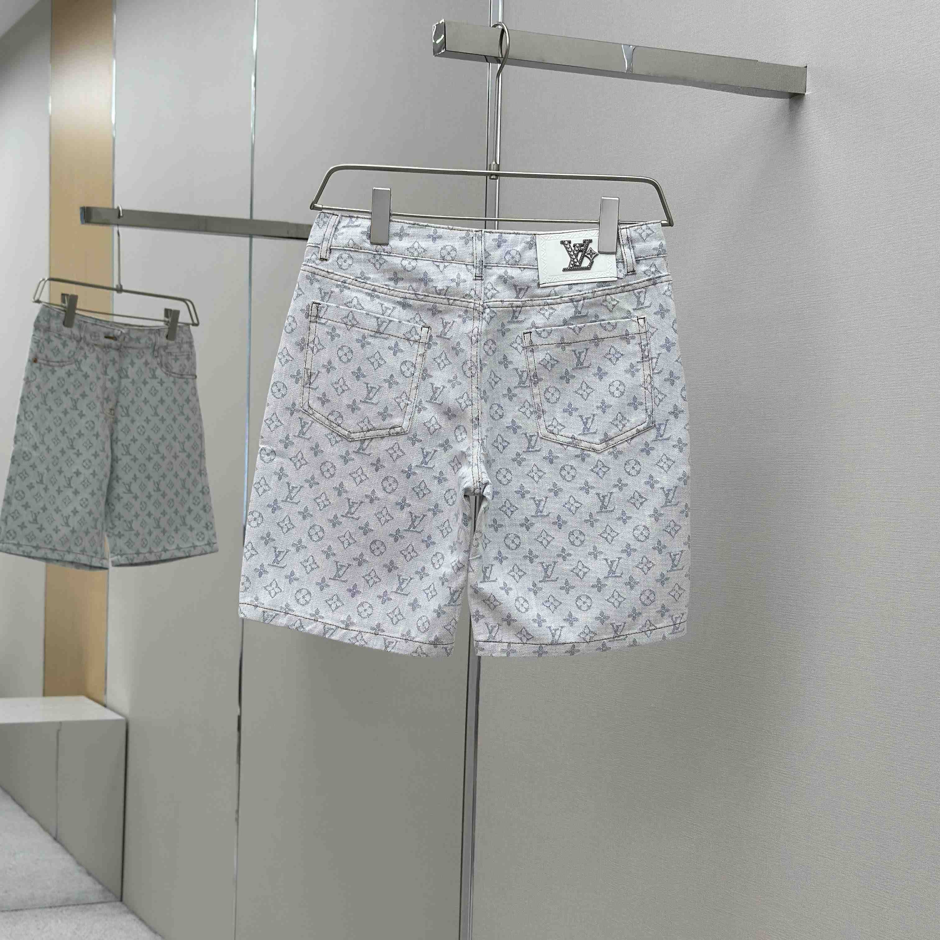 Louis Vuitton Monogram Denim Shorts - FashionPlug