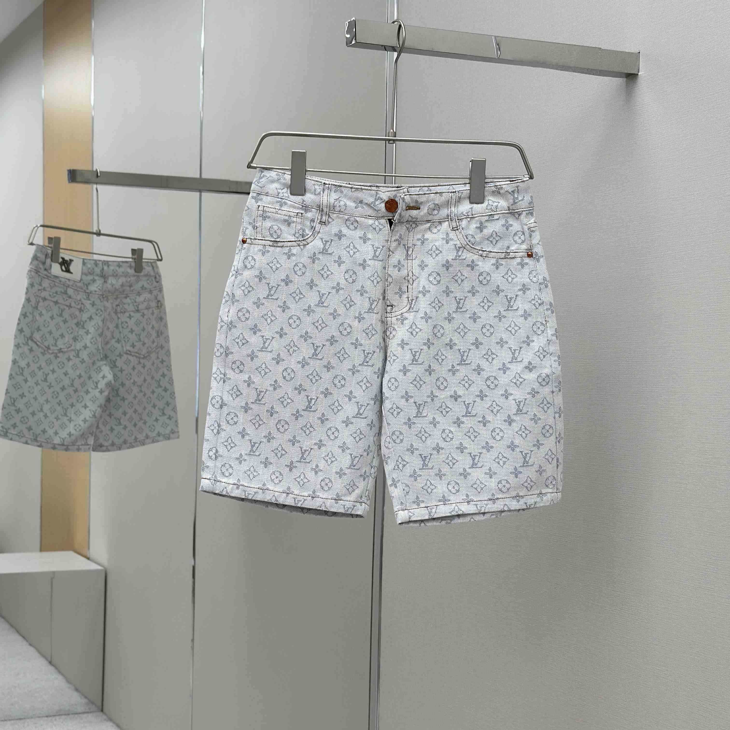 Louis Vuitton Monogram Denim Shorts - FashionPlug