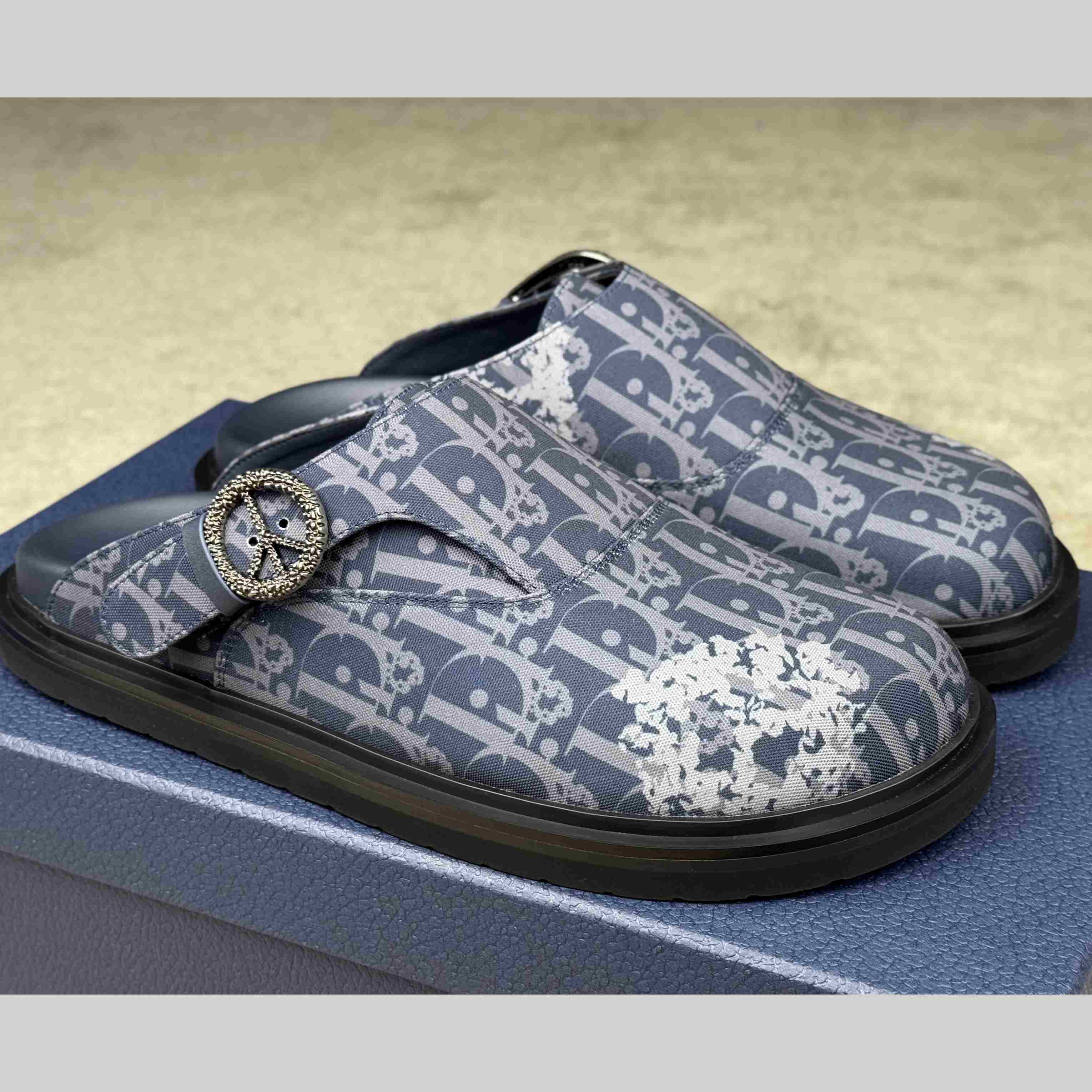 Denim Tears x Dior Aqua Mules - FashionPlug