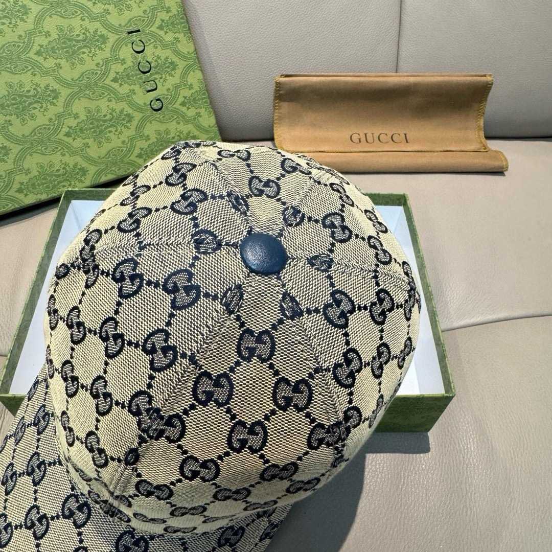 Gucci Original GG Canvas Baseball Hat With Web - FashionPlug
