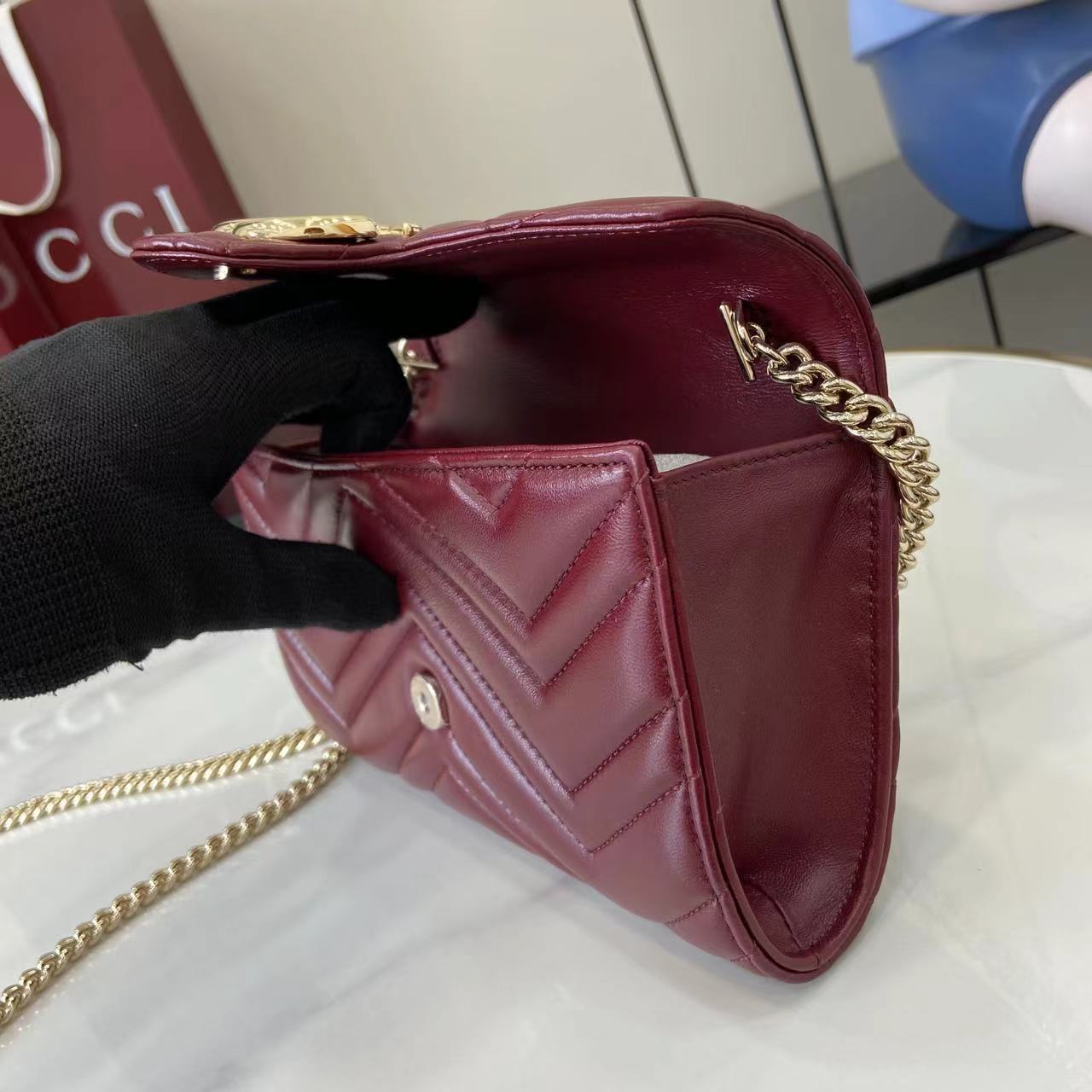 Gucci GG Marmont Wallet On Chain - FashionPlug